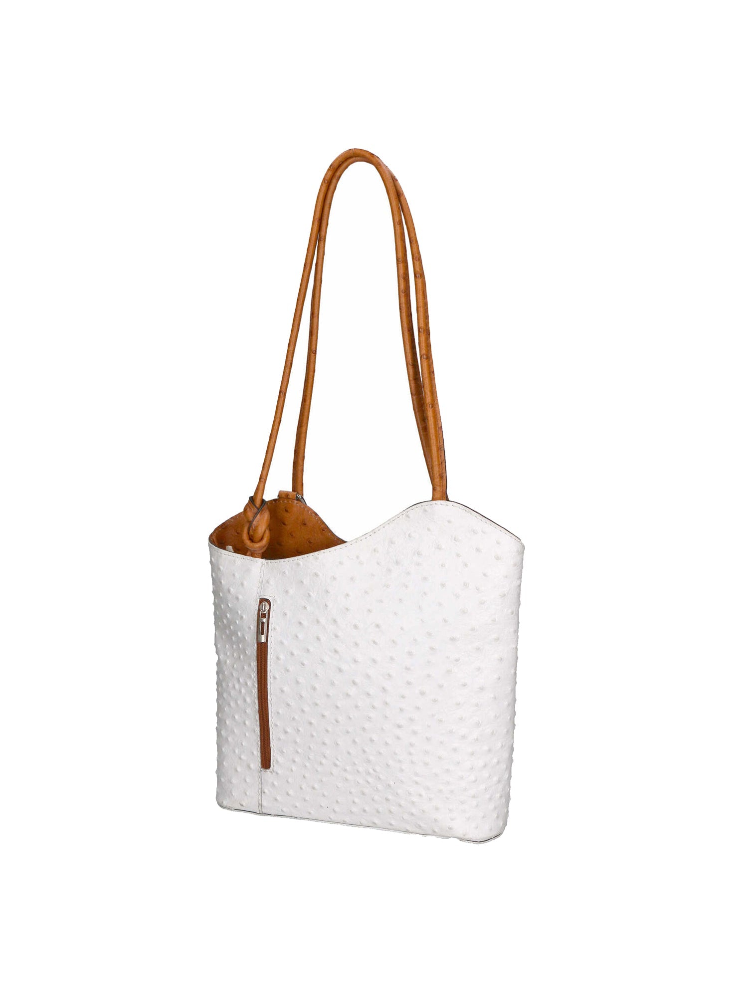 Chanel 3005-01 BIANCO 06 CUOIO Zaino da donna in vera pelle Chiara Ferretti
