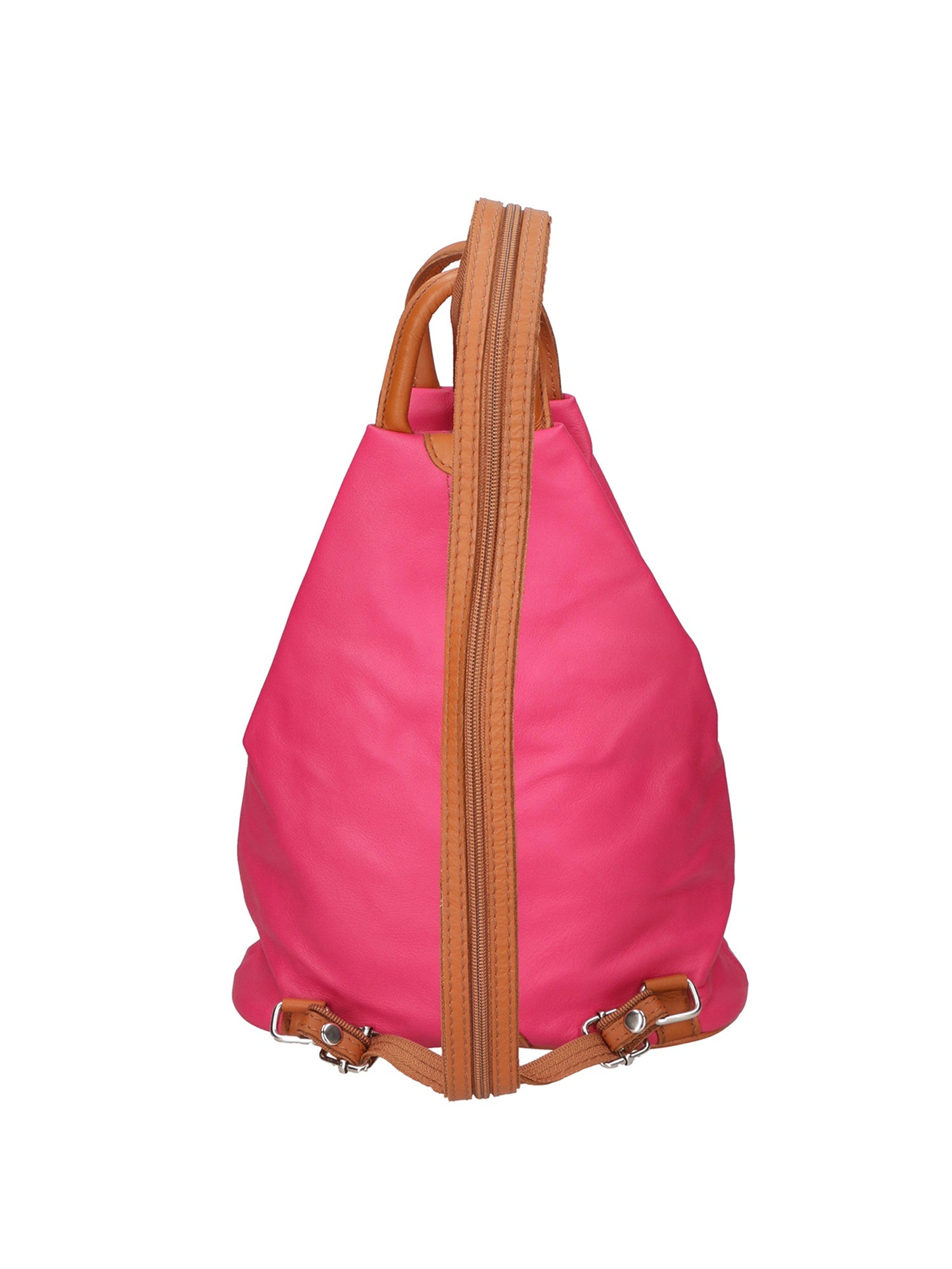 Erika Zaino da donna in vera pelle Casual 80072-FUXIA-CUOIO Chiara Ferretti