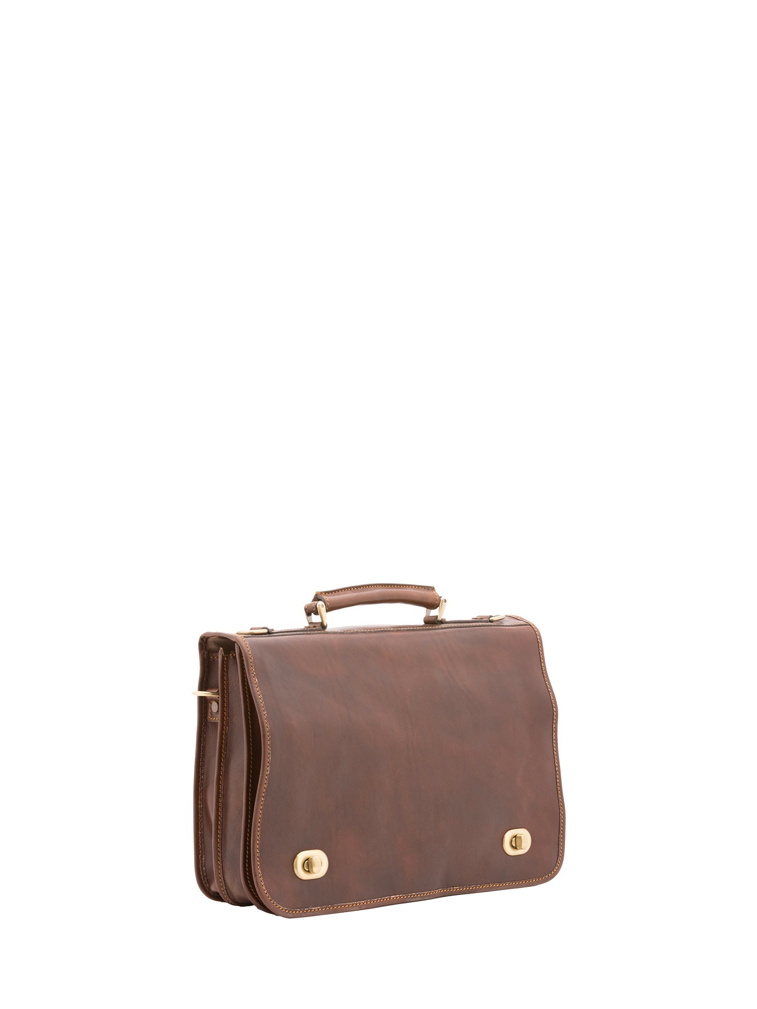 Borsa a mano unisex in vera pelle Made in Italy 4512-TESTA DI MORO Alessia Firenze