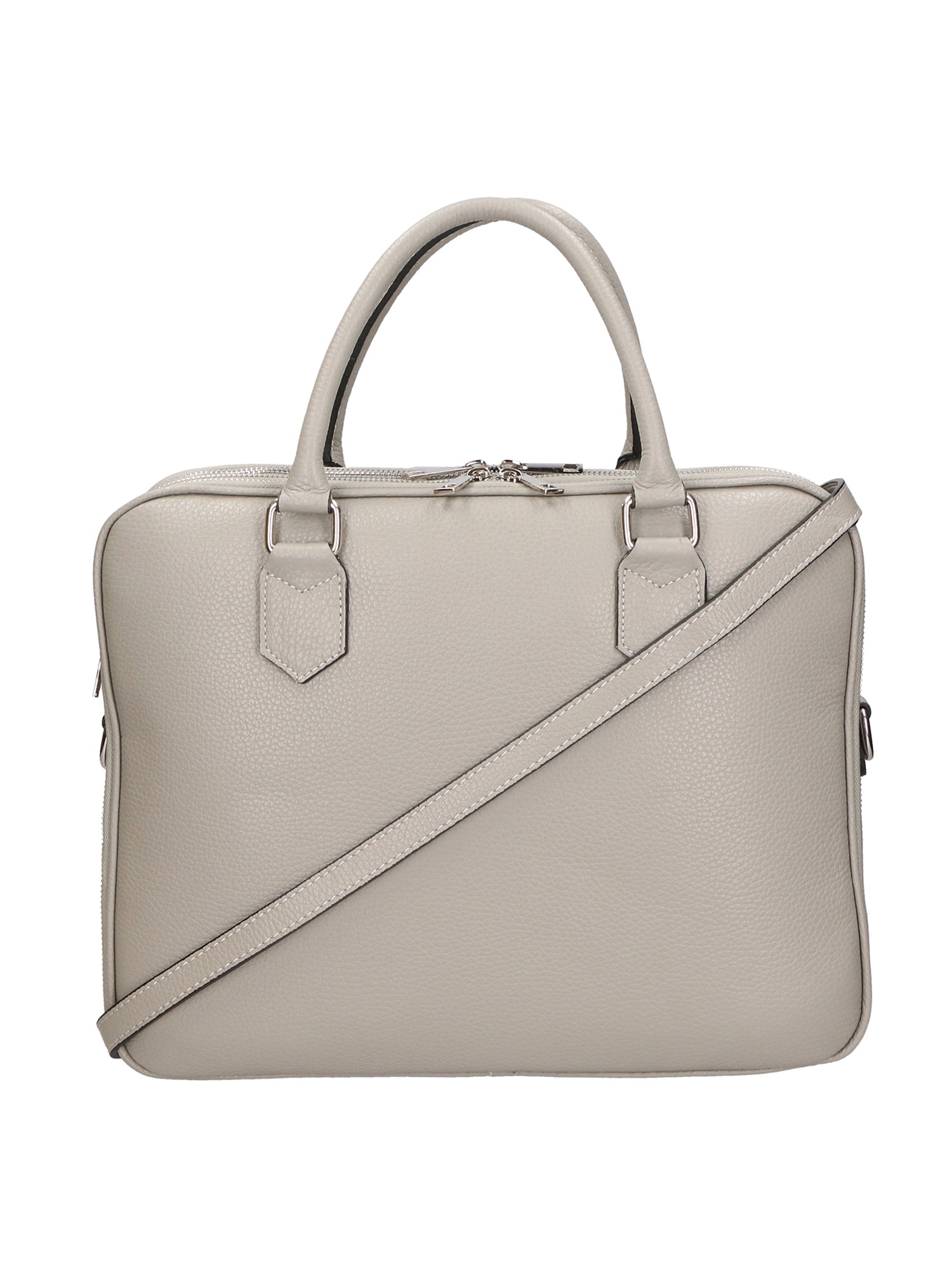 Grazia Borsa a spalla da donna Vera pelle 05930-D286 CEMENTO Chiara Ferretti