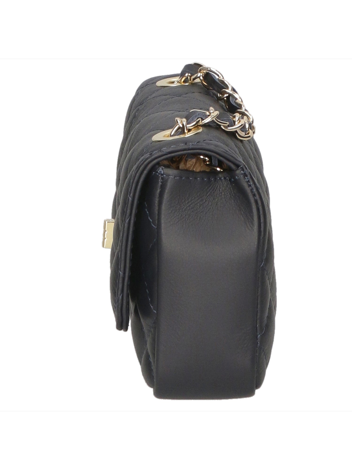 Carolina Borsa a spalla da donna Vera pelle 1073-S24 BLU JEANS Chiara Ferretti