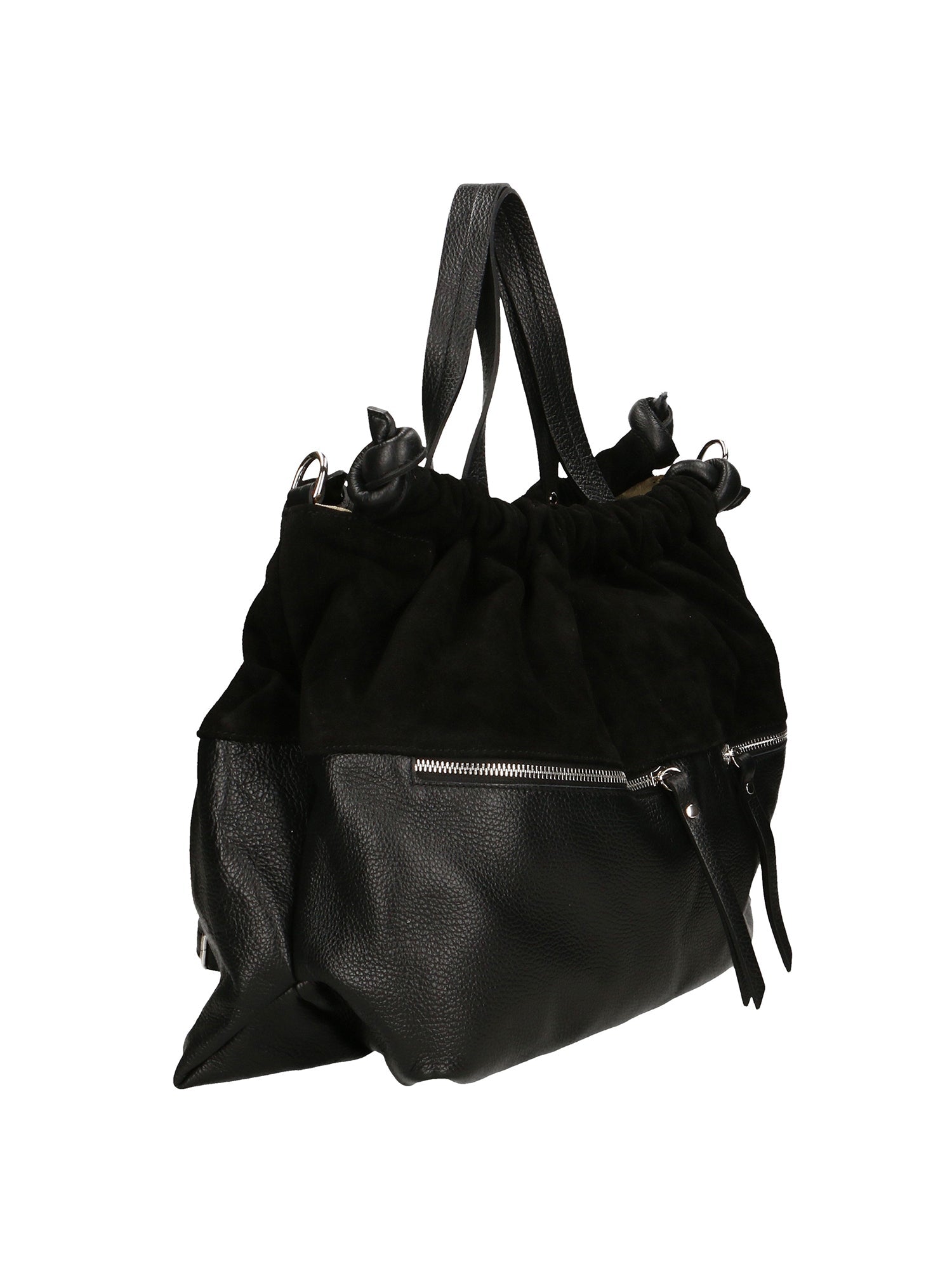 Firenze Borsa a mano da donna Vera pelle 01838-D28 NERO BLACK Chiara Ferretti