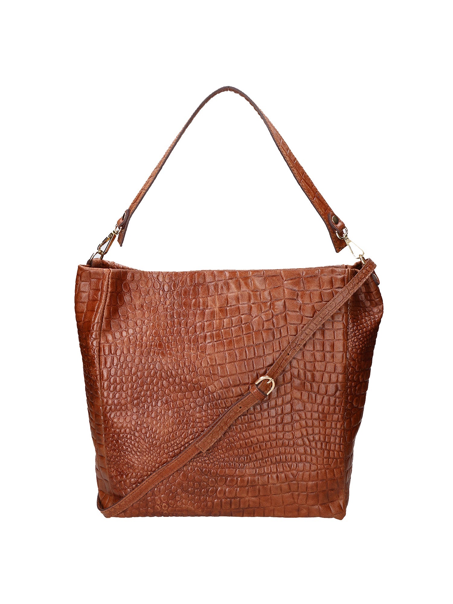 Valtera Damen-Schultertasche aus echtem Leder, hergestellt in Italien, 32 x 31 x 15 cm