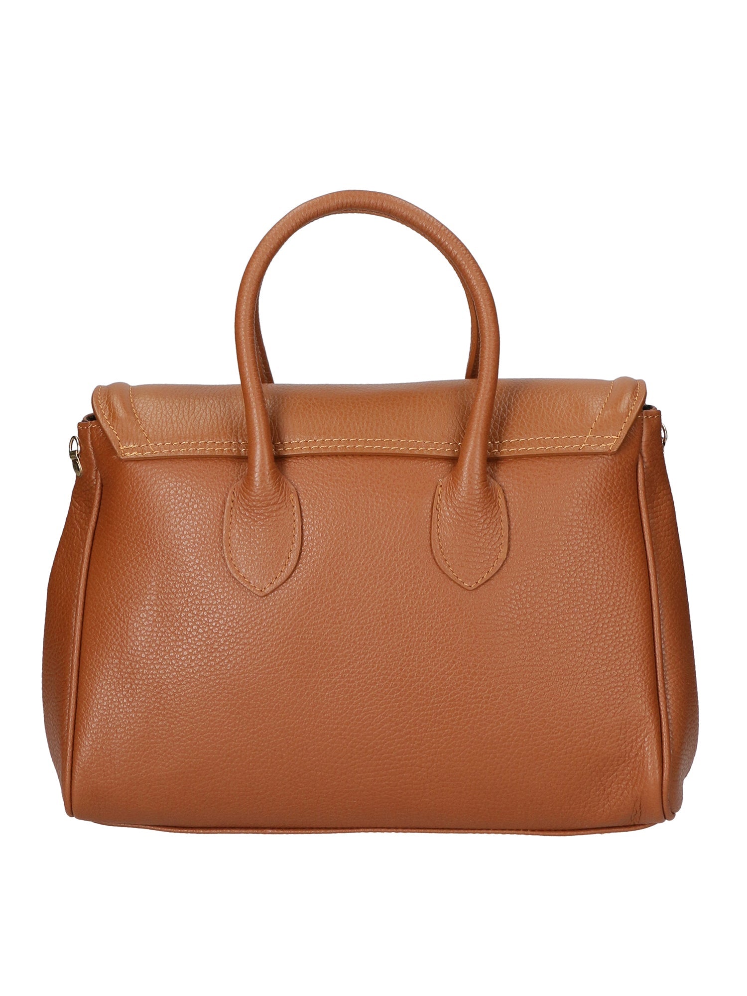 Ersilia Borsa a mano da donna Vera pelle 8092-D17 CUOIO SCURO DARK COGNAC Chiara Ferretti