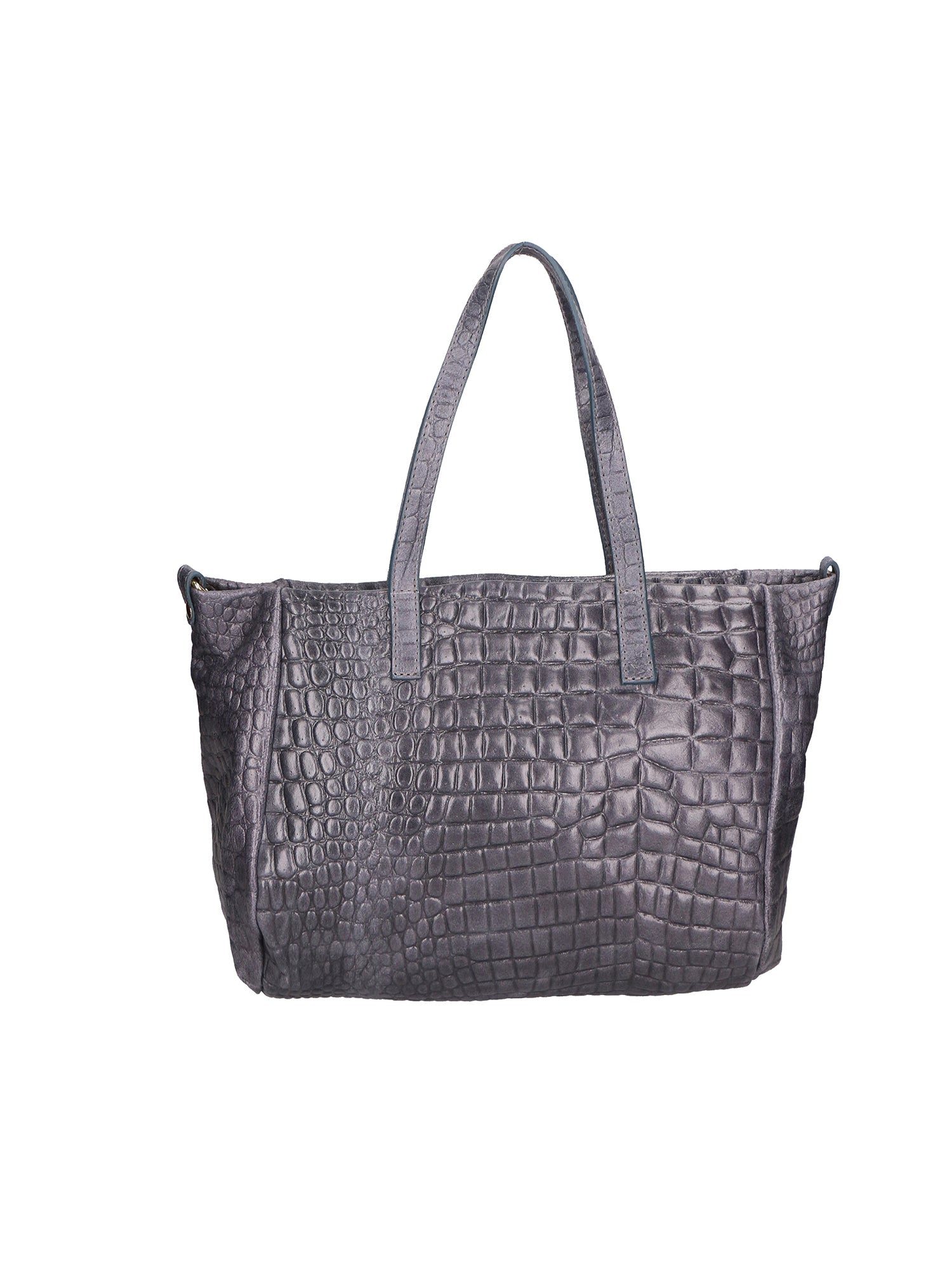 Lorella Borsa a spalla da donna Vera pelle croco 06499-042 GRIGIO SCURO Chiara Ferretti