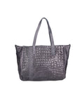 Lorella Borsa a spalla da donna Vera pelle croco 06499-042 GRIGIO SCURO Chiara Ferretti