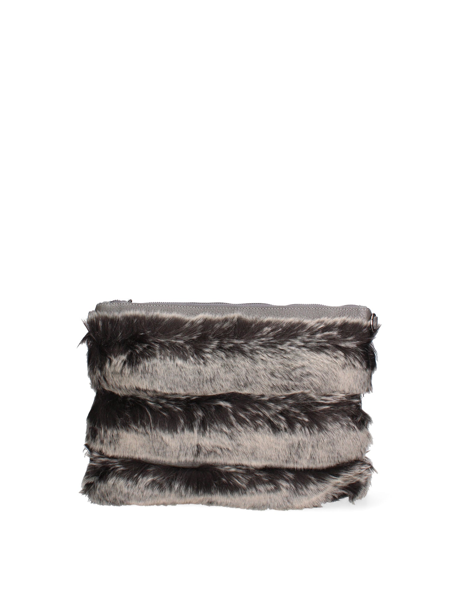 Volante Borsa a mano da donna Vera Pelle 8477-GRIGIO Chiara Ferretti