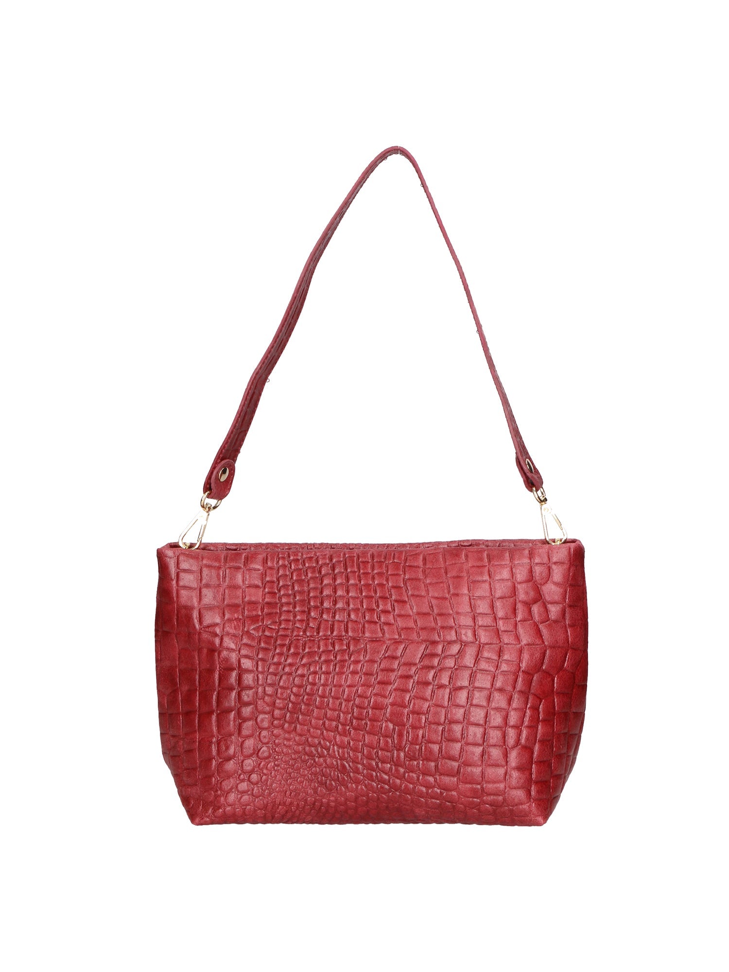 Lorelei Borsa a spalla da donna Vera pelle croco 06498-037 BORDO Chiara Ferretti