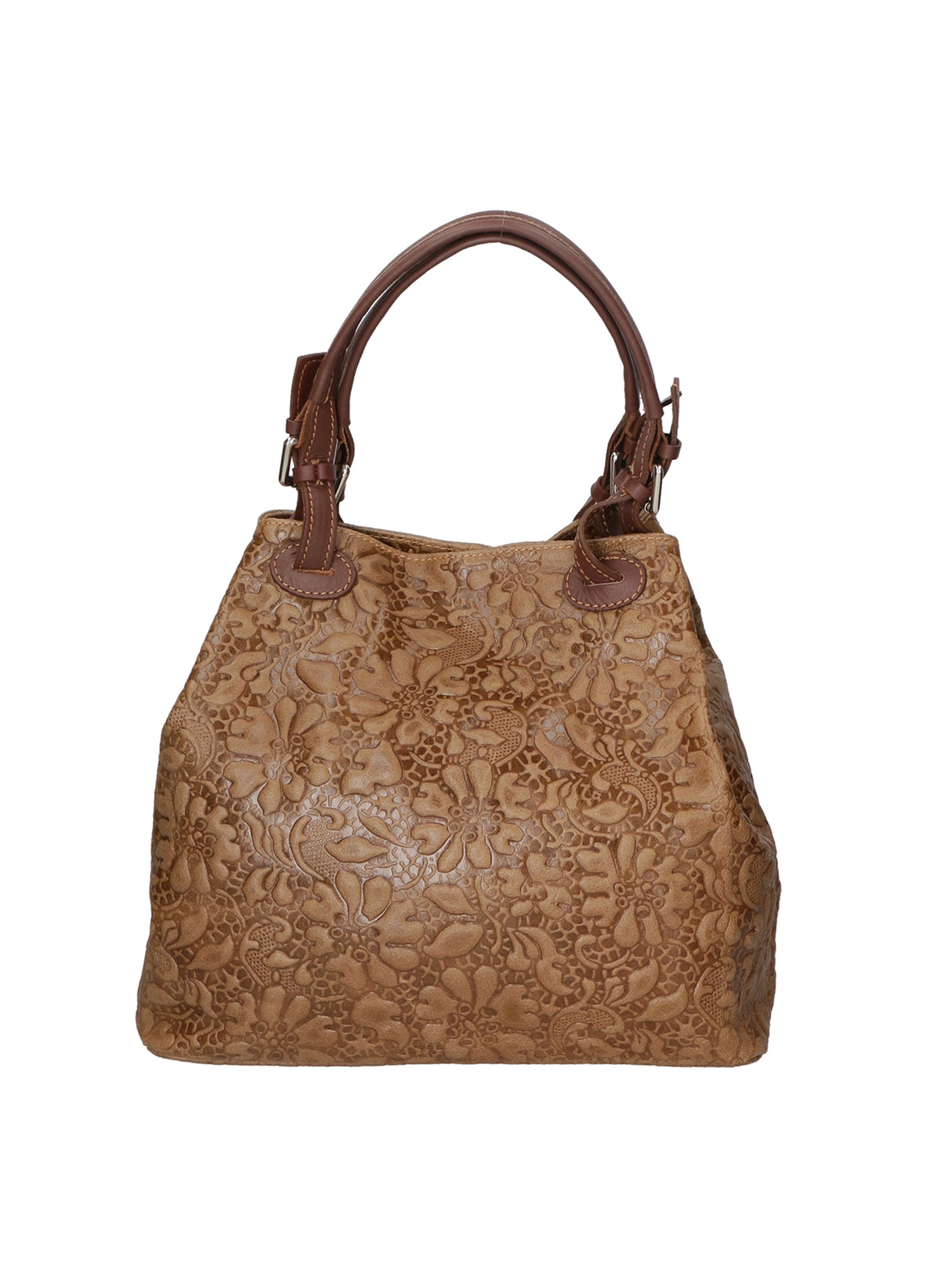 Elenia Borsa a mano da donna Vera pelle 80049-009 TAUPE SCURO Chiara Ferretti