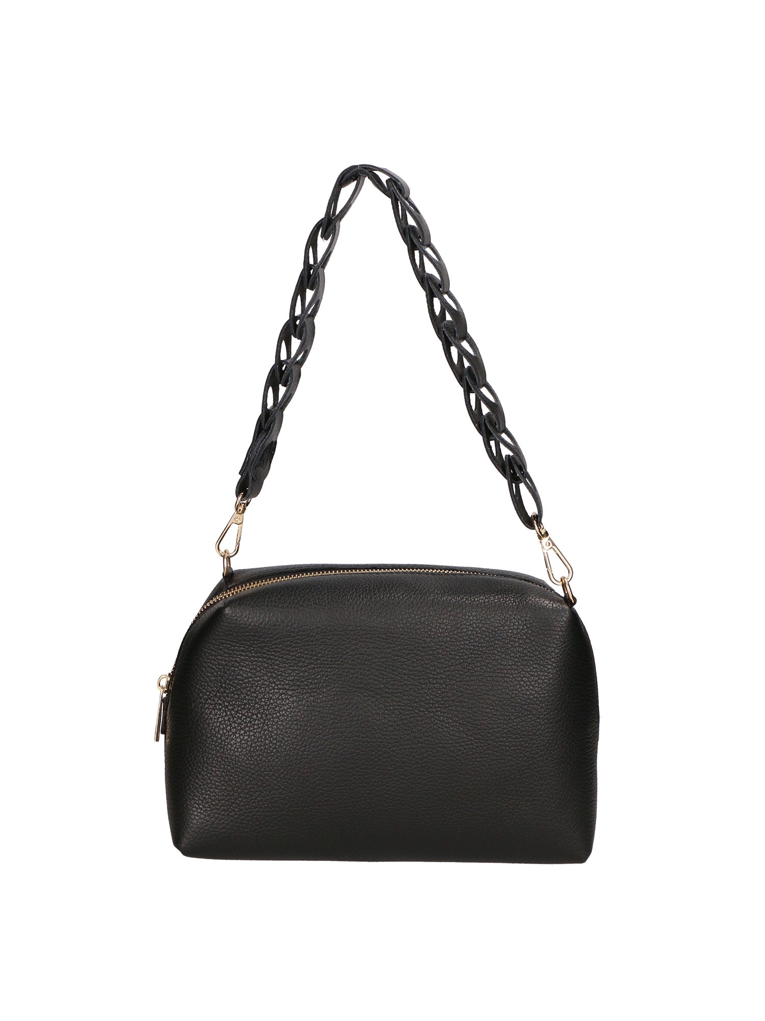 Livia Borsa a spalla da donna Vera pelle 06443-NERO Chiara Ferretti