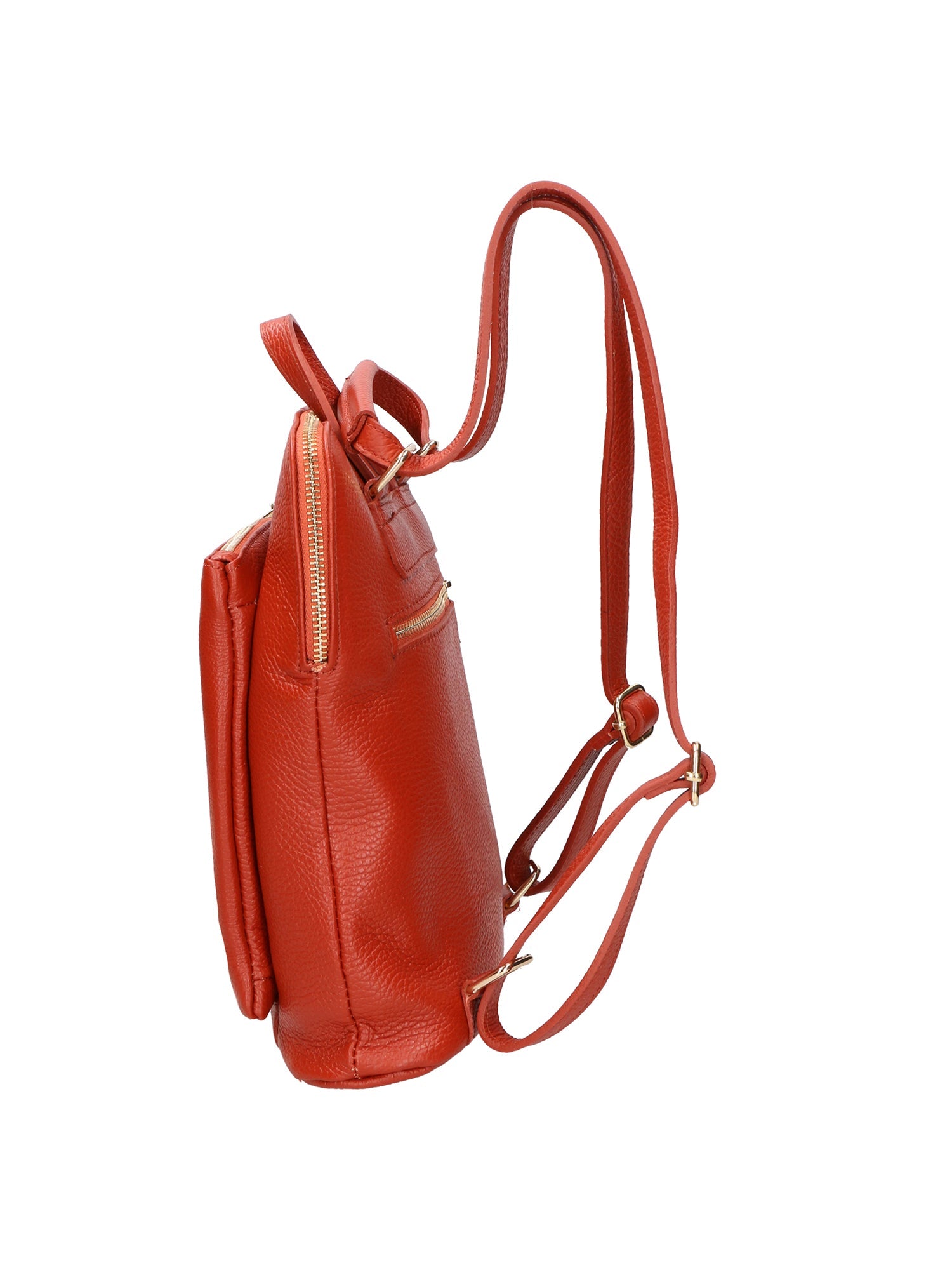 Vivenzia Damenrucksack aus echtem Leder, hergestellt in Italien, 23 x 29 x 6,5 cm
