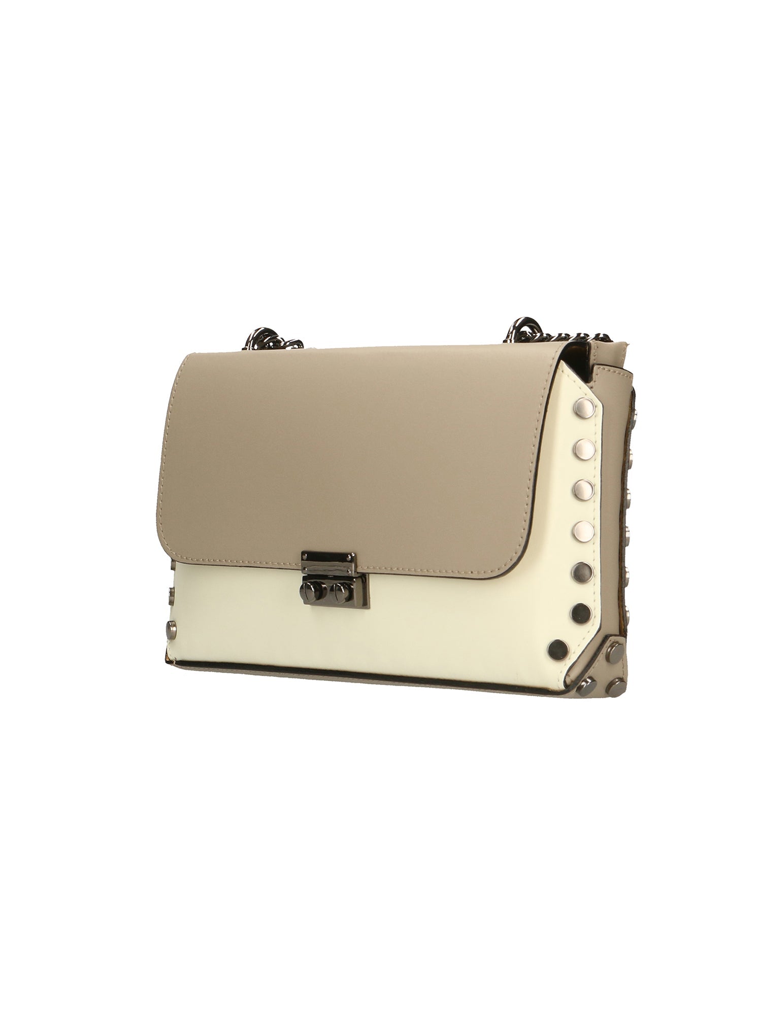 Vera pelle 8641-BEIGE+TAUPE Borsa a tracolla da donna Evanthe Pro Chiara Ferretti