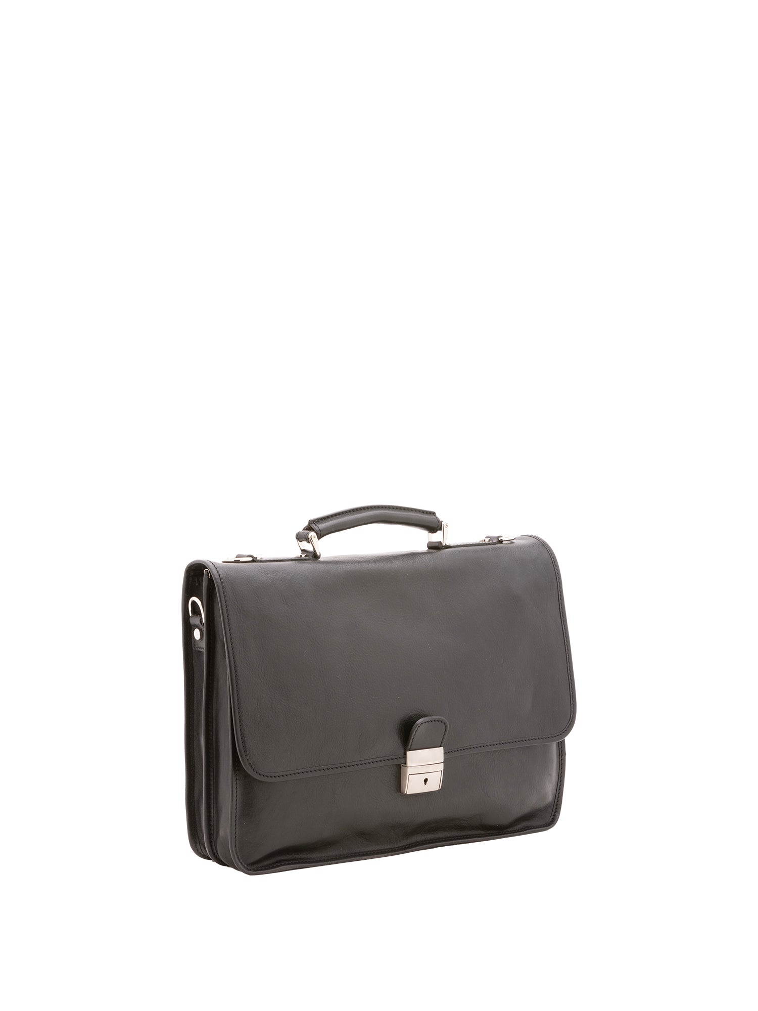 Borsa a mano unisex in vera pelle Made in Italy 4017-NERO Alessia Firenze