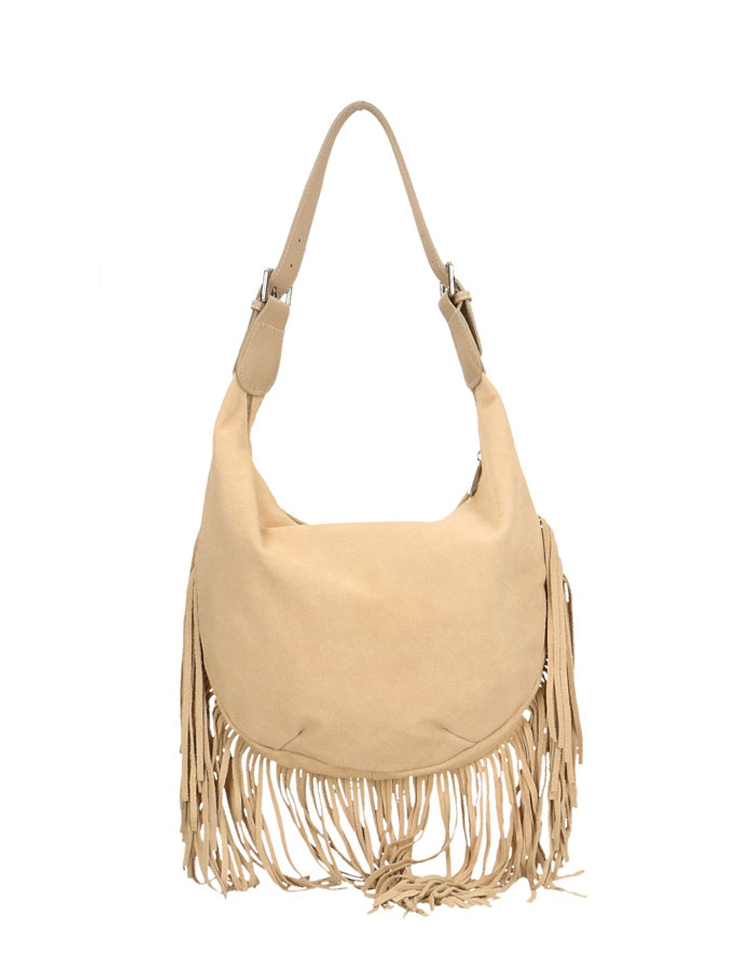 Zefira Borsa a spalla da donna Pelle Scamosciata 8630-FANGO Chiara Ferretti