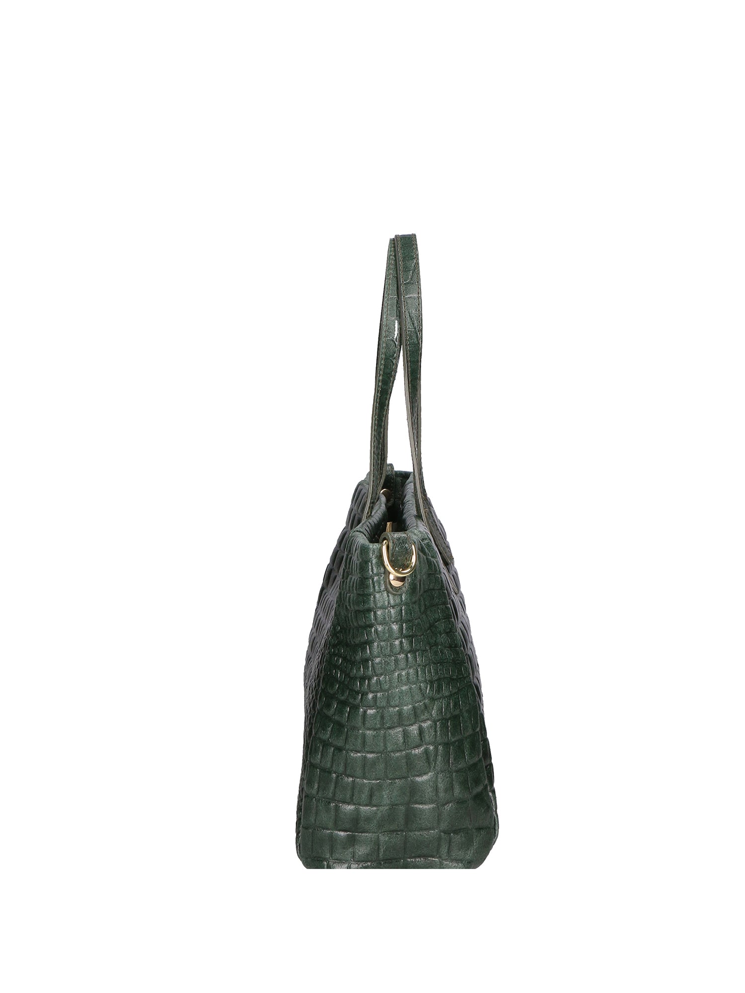 Lorella Borsa a spalla da donna Vera pelle croco 06499-017 VERDE BOTTIGLIA Chiara Ferretti