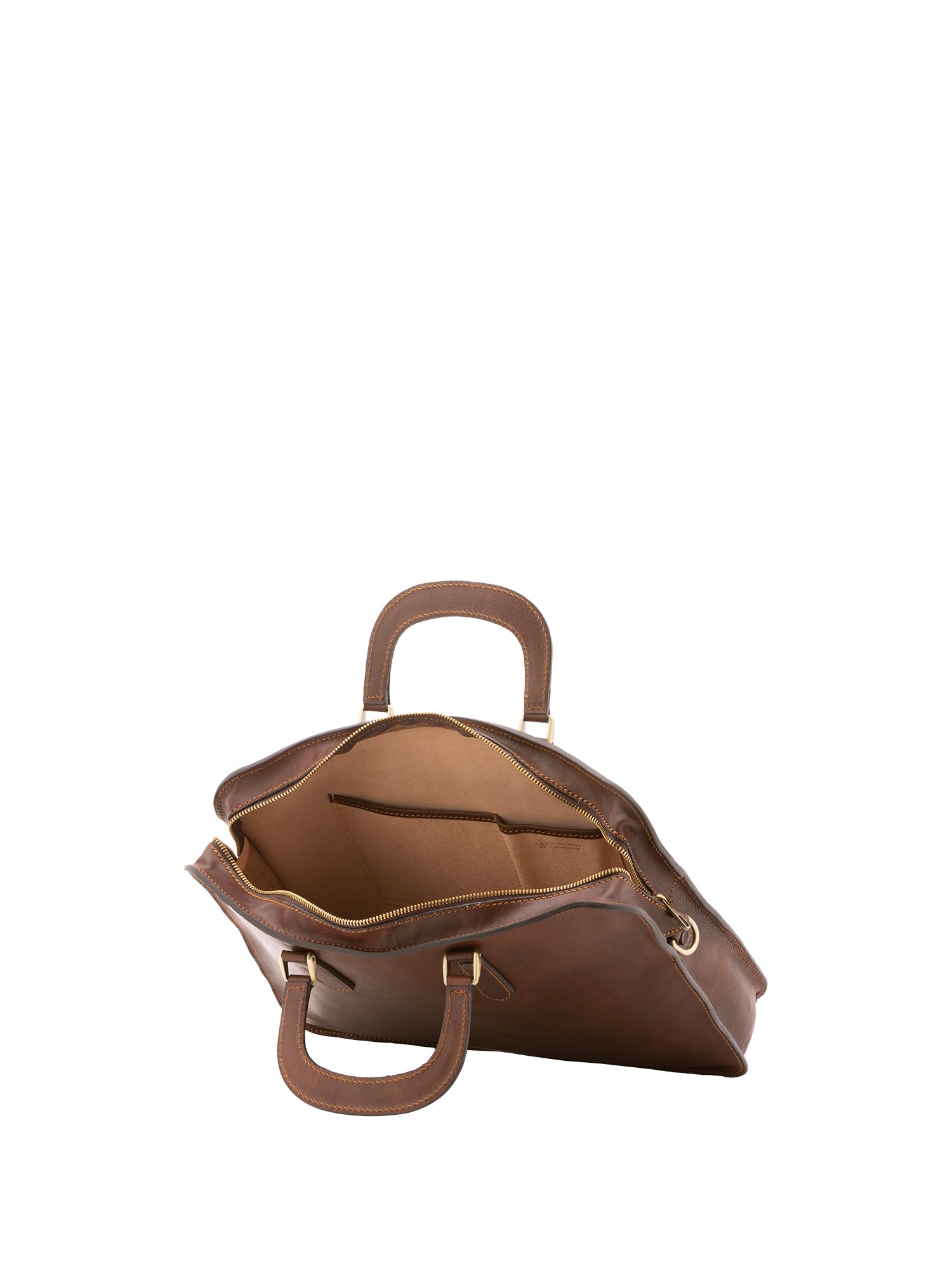 Borsa a mano unisex in vera pelle Made in Italy 4410-TESTA DI MORO Alessia Firenze
