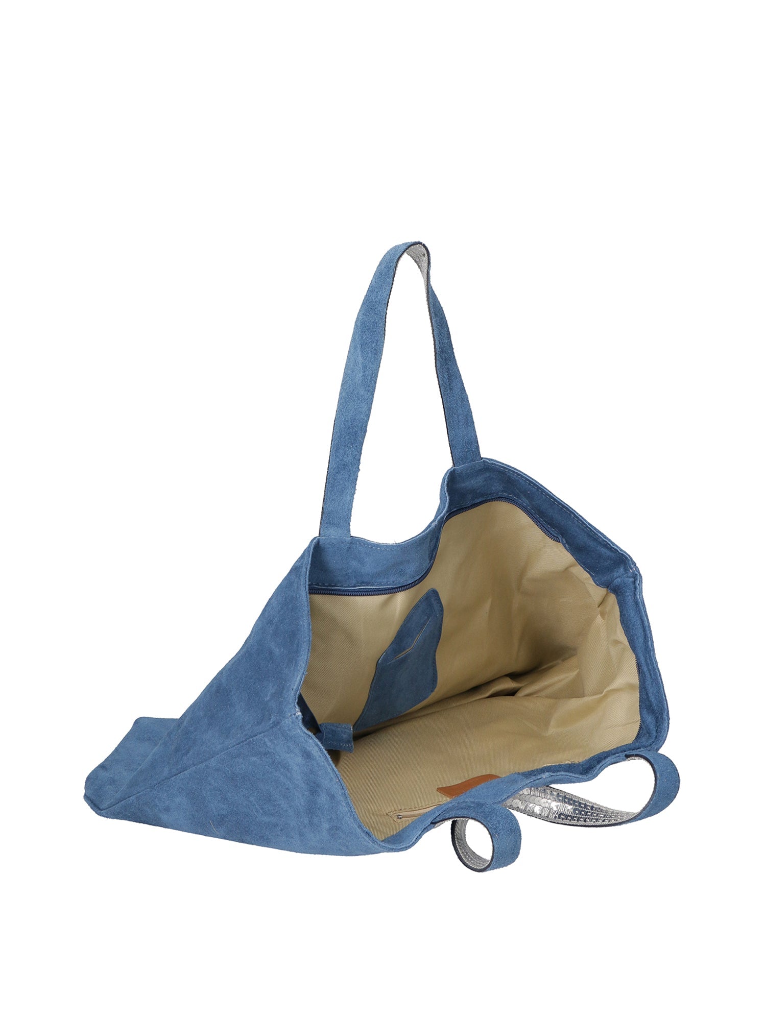 Doris Borsa Shopper da donna Vera Pelle 80035-BLUJEANS Chiara Ferretti