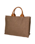 Allison Damen-Schultertasche aus Tabru-Stroh, hergestellt in Italien, 31 x 41,5 x 15,5 cm