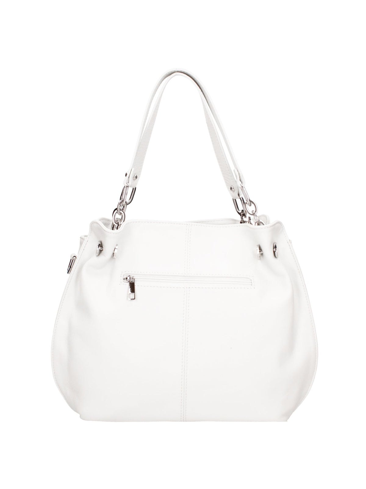 Ereba Borsa a mano da donna Made in Italy 100% pelle 3305-S01 BIANCO Chiara Ferretti