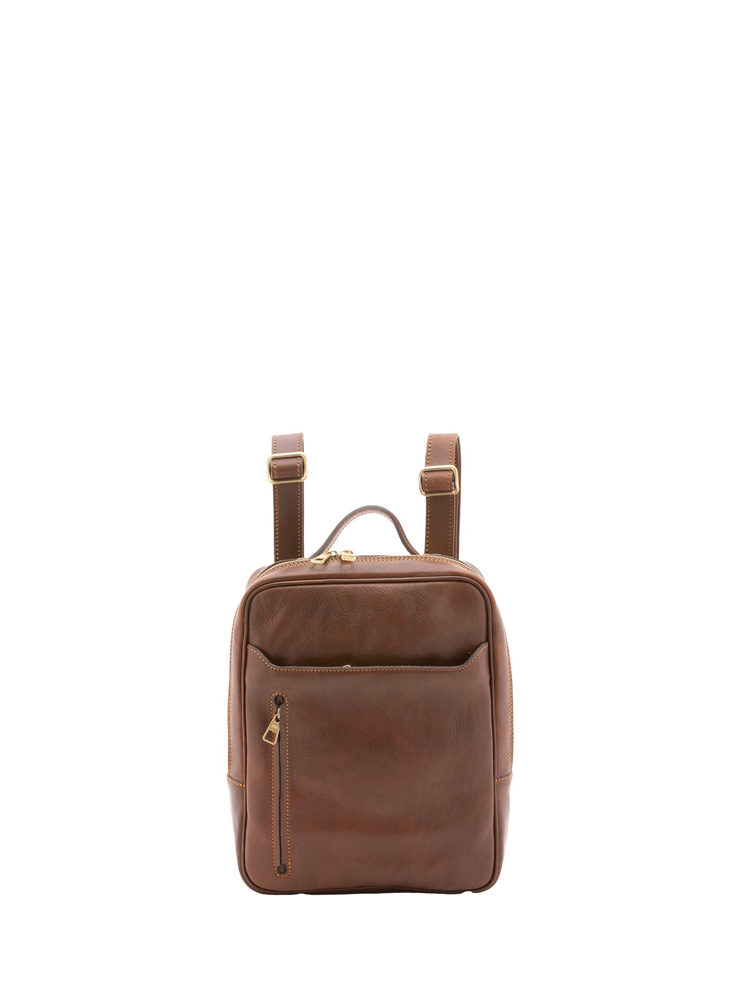 Zaino unisex in vera pelle Made in Italy 100% cotone 4057-TESTA DI MORO Alessia Firenze
