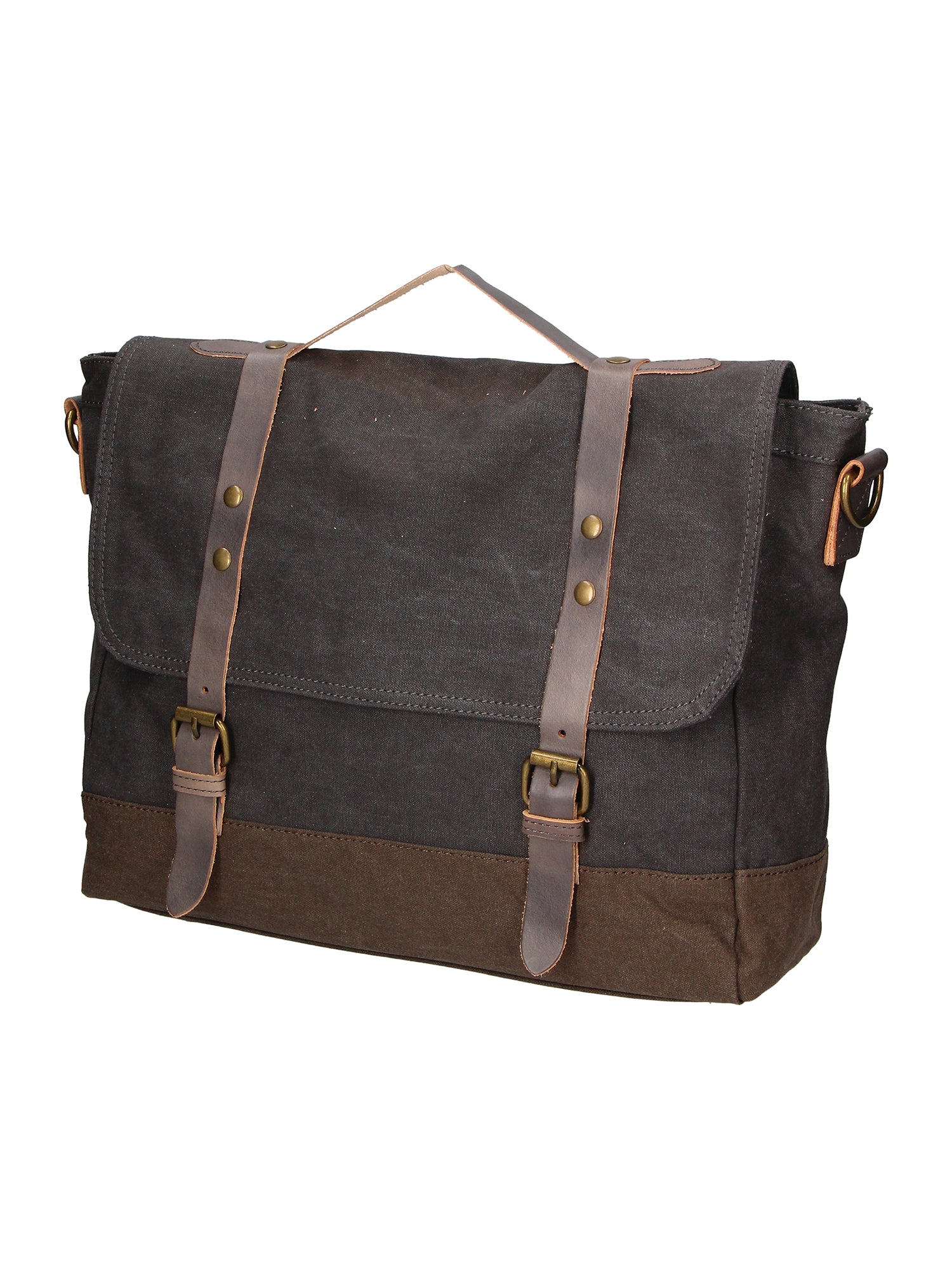 Minerva Borsa a mano unisex Canvas e pelle ZG3011-NERO BLACK Chiara Ferretti