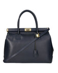 Federica Borsa a mano da donna Vera pelle 9106-BLU DARK BLUE Chiara Ferretti