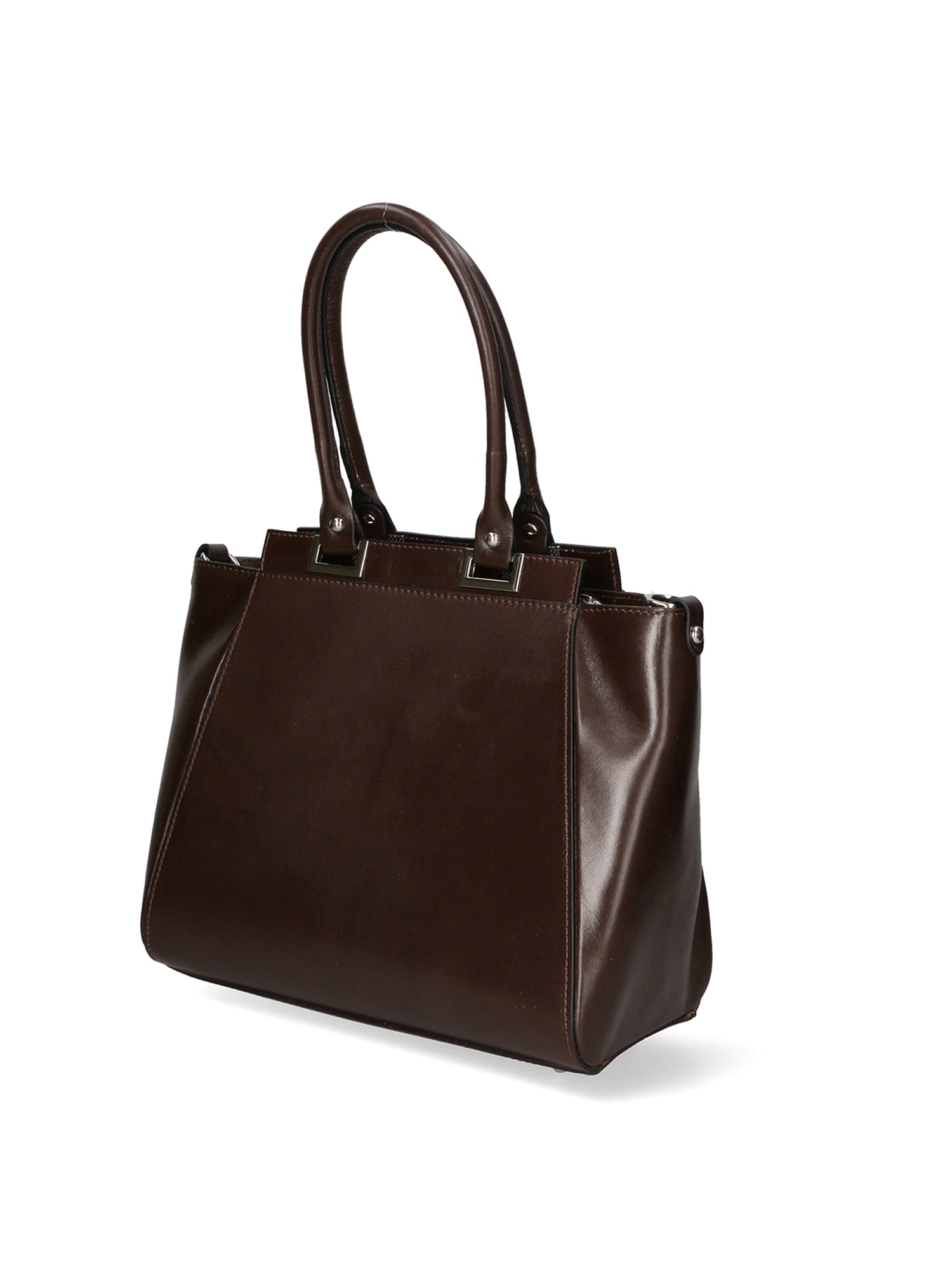 Fatima Borsa a mano da donna 100% pelle 9060-TMORO DARK BROWN Chiara Ferretti