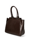 Fatima Borsa a mano da donna 100% pelle 9060-TMORO DARK BROWN Chiara Ferretti