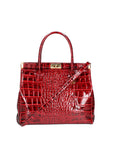 Delfina Borsa a mano da donna Vera pelle 7742-C10 ROSSO SCURO Chiara Ferretti
