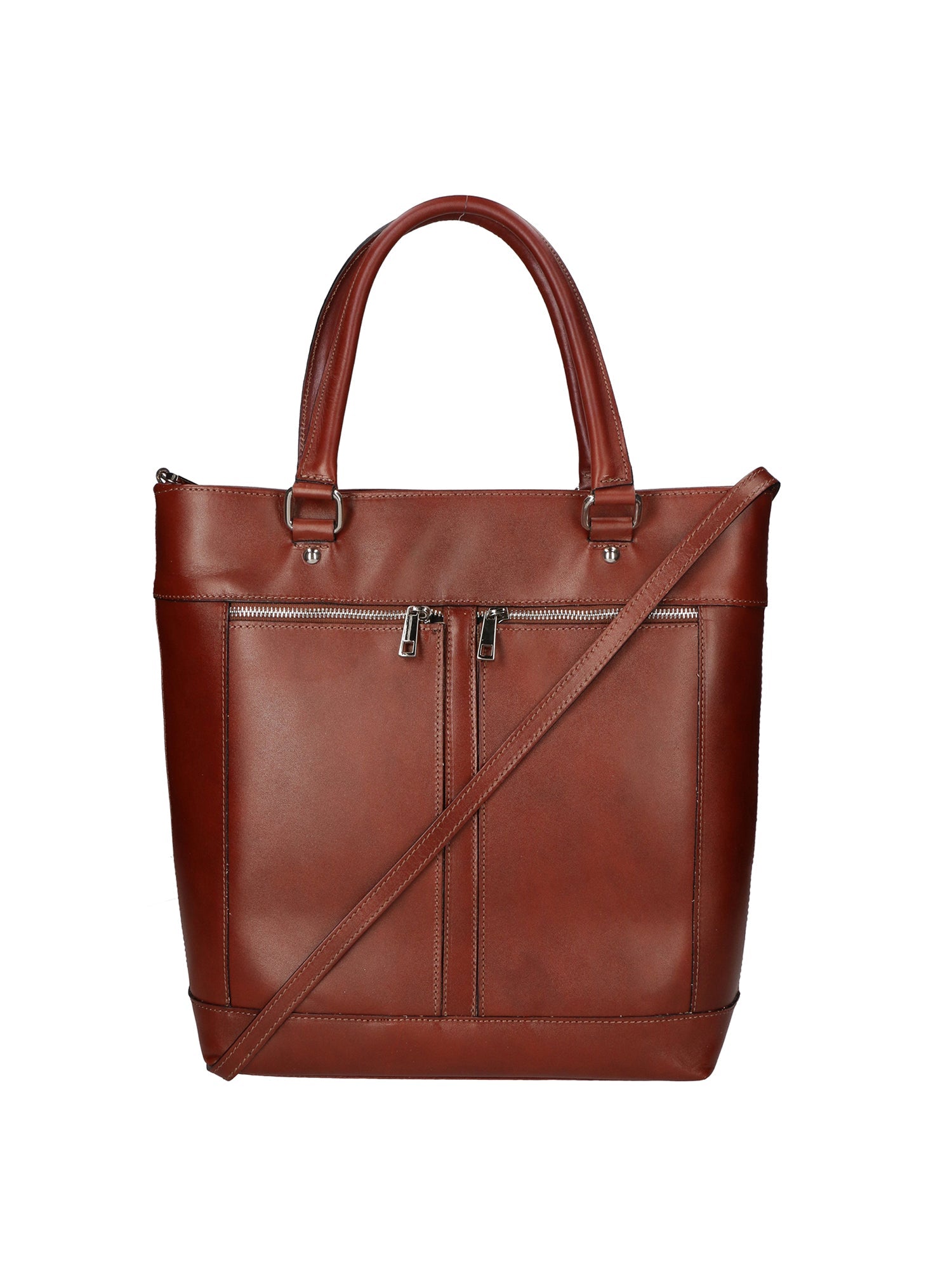 Flaminia Borsa a mano da donna Vera pelle 9115-MARRONE BROWN Chiara Ferretti