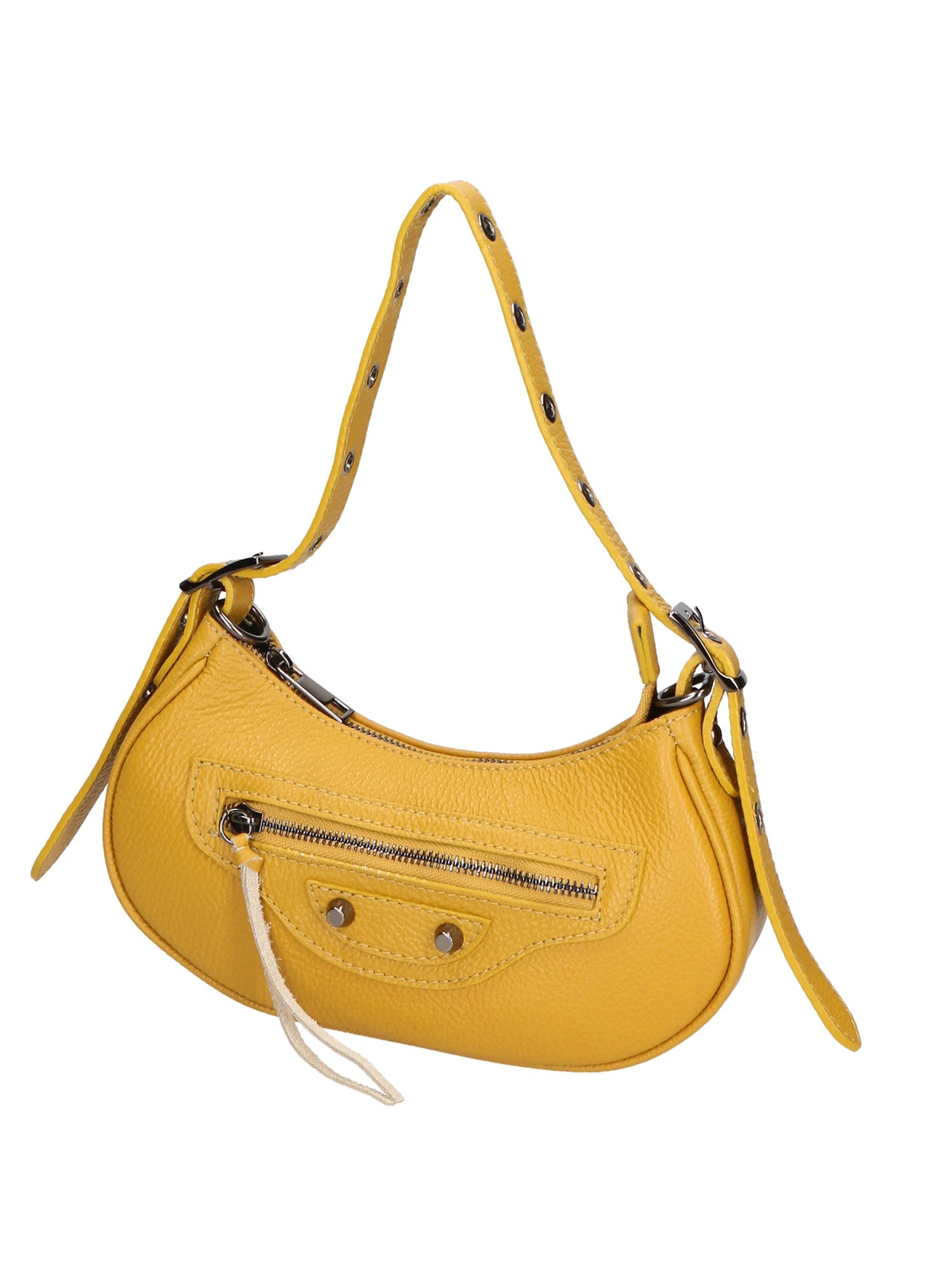 Galatea Borsa a spalla da donna Vera pelle 05708-D04 GIALLO YELLOW Chiara Ferretti