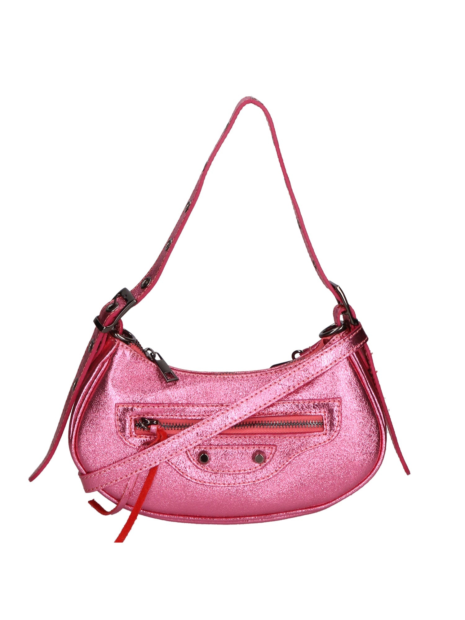 Gloria Damenhandtasche aus echtem Leder, hergestellt in Italien, 12 x 25 x 6 cm