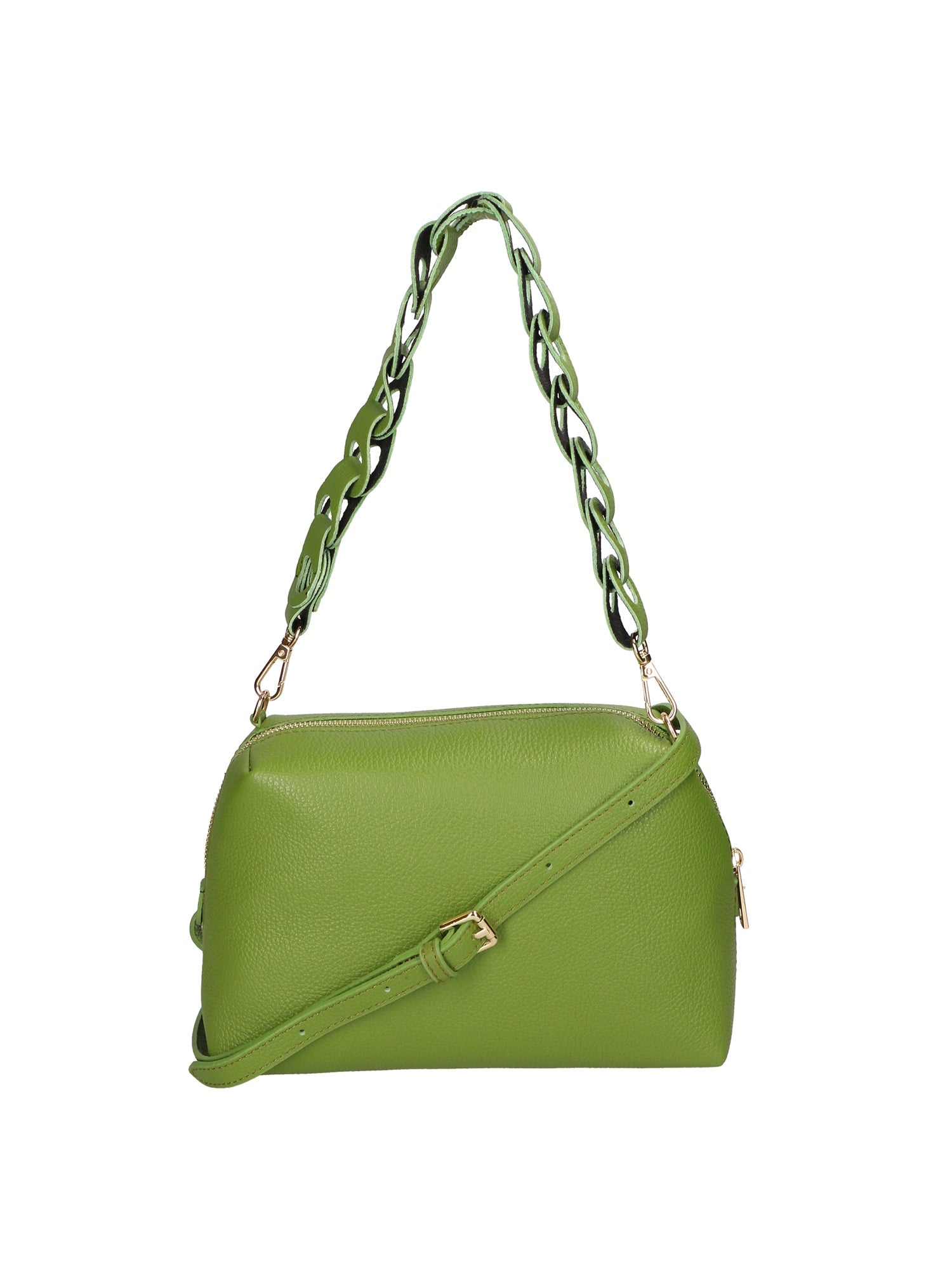 Livia Damen-Schultertasche aus echtem Leder, hergestellt in Italien, 16 x 26 x 9 cm