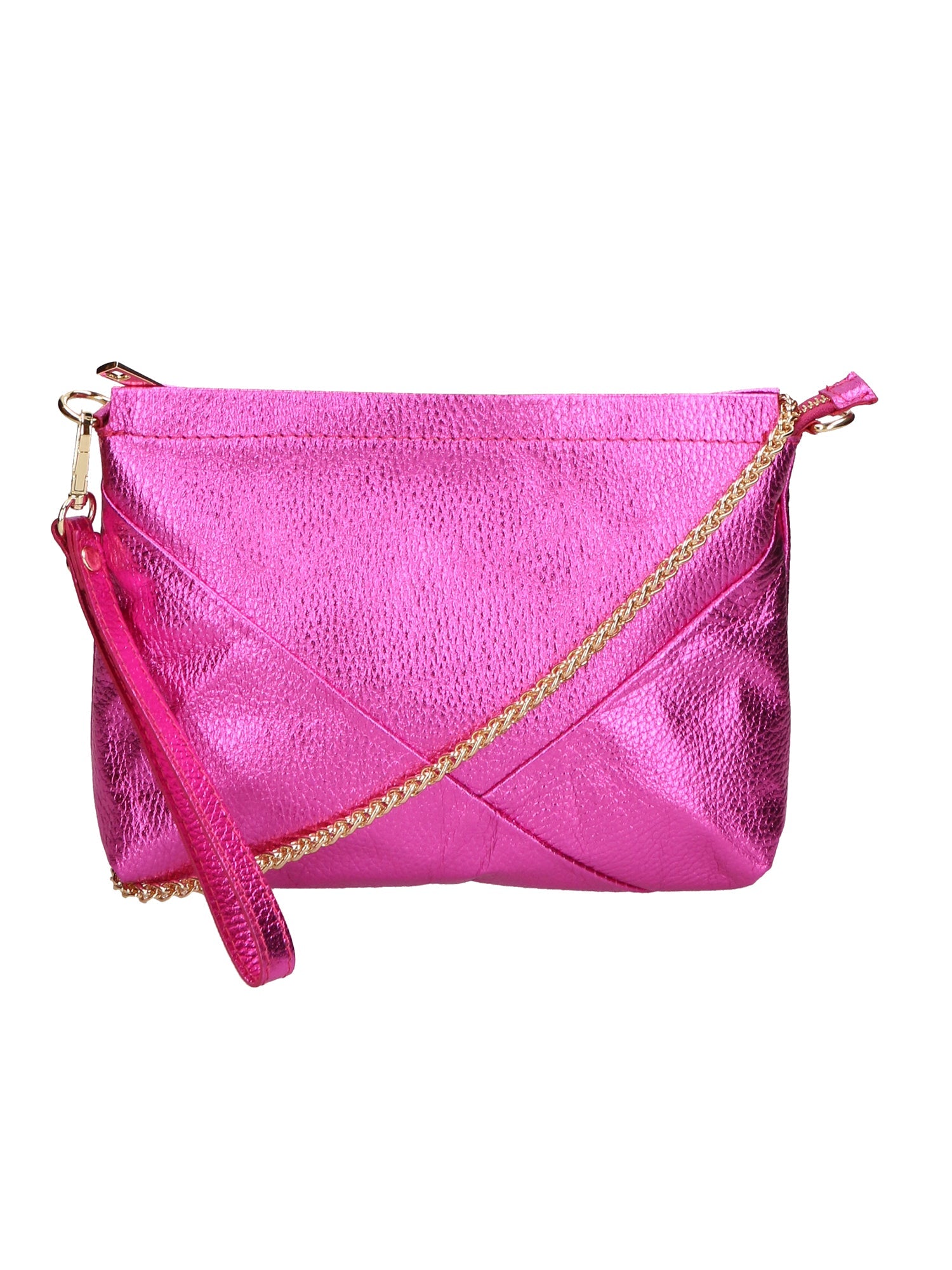 Giorgia Damen-Clutch aus echtem Leder, hergestellt in Italien, 19 x 27 x 2 cm