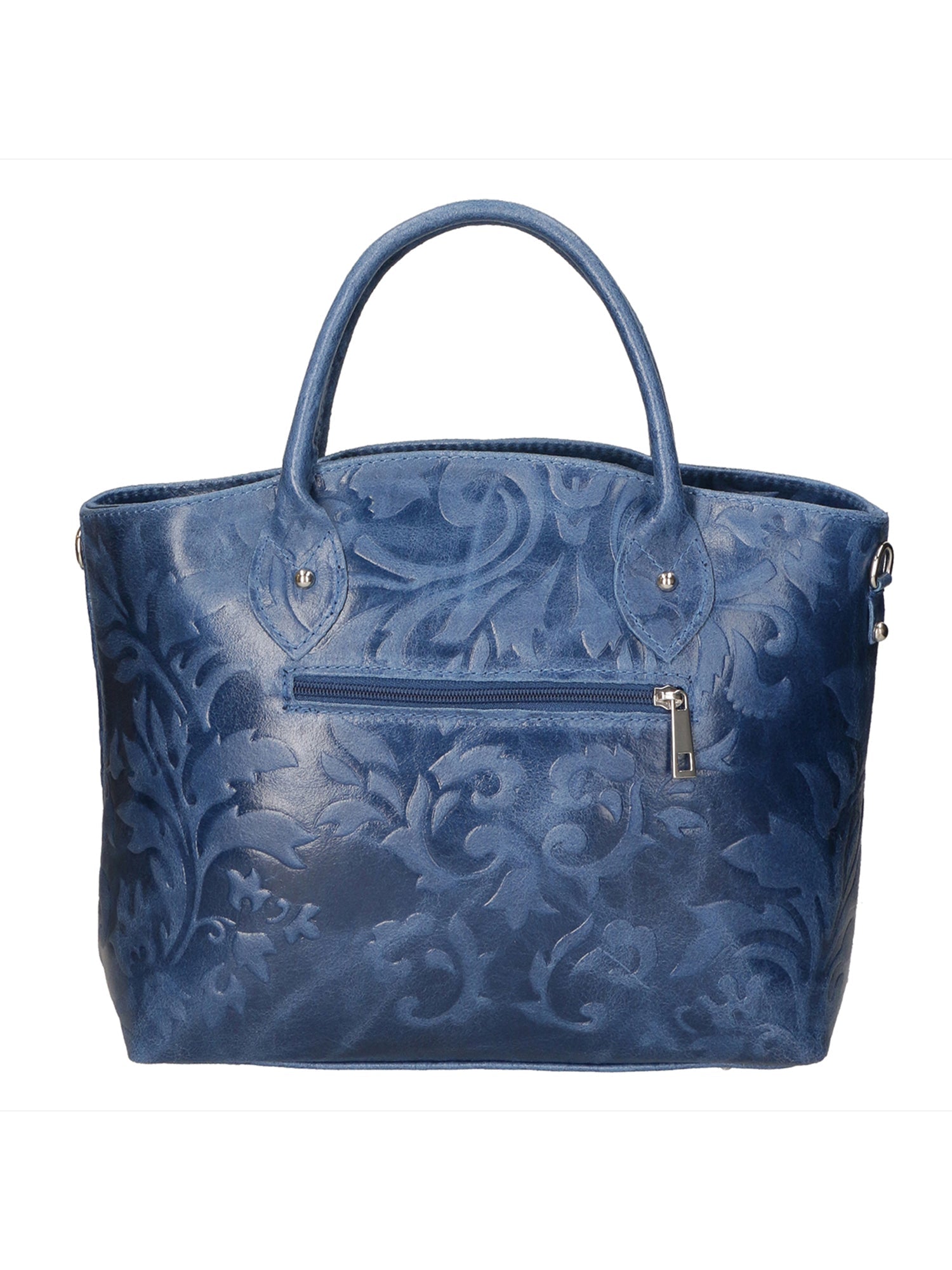Enza Borsa a mano da donna Vera pelle 8007023FBG-012 BLU JEANS Chiara Ferretti