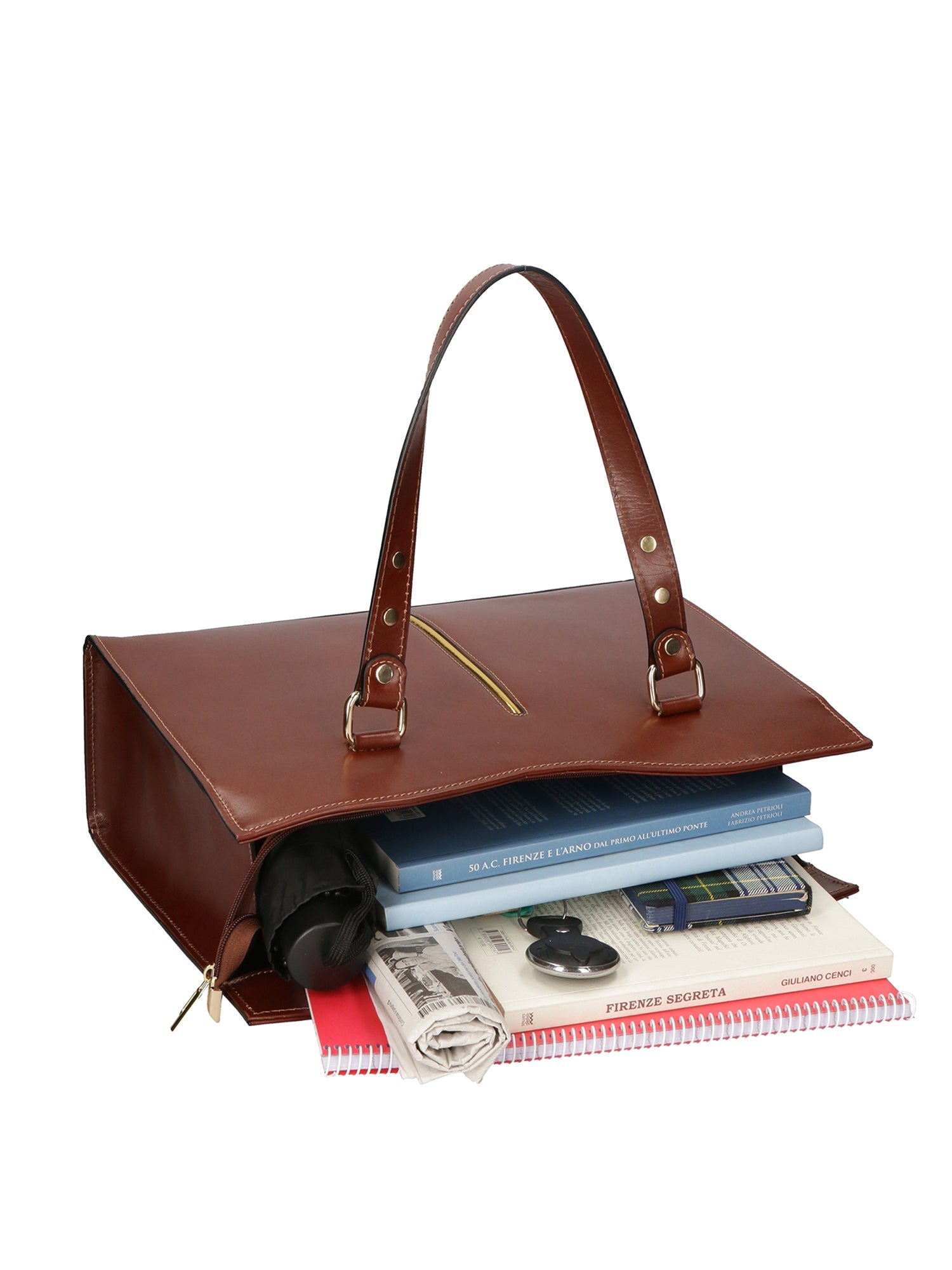 Borsa a mano da Donna Frida in Vera Pelle Made in Italy 28x38x12 cm