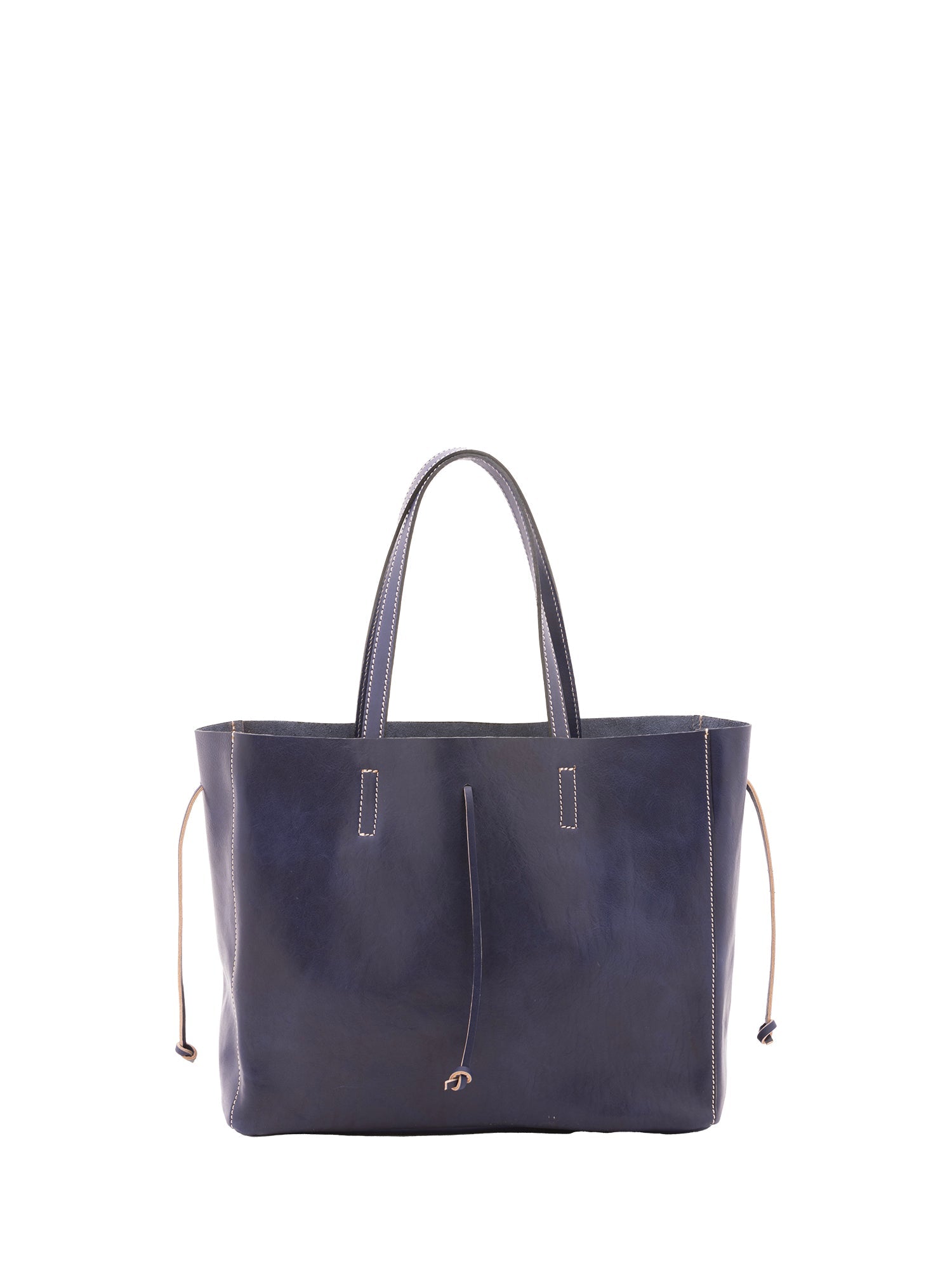 Borsa a mano unisex vera pelle Made in Italy 4611-BLU Alessia Firenze