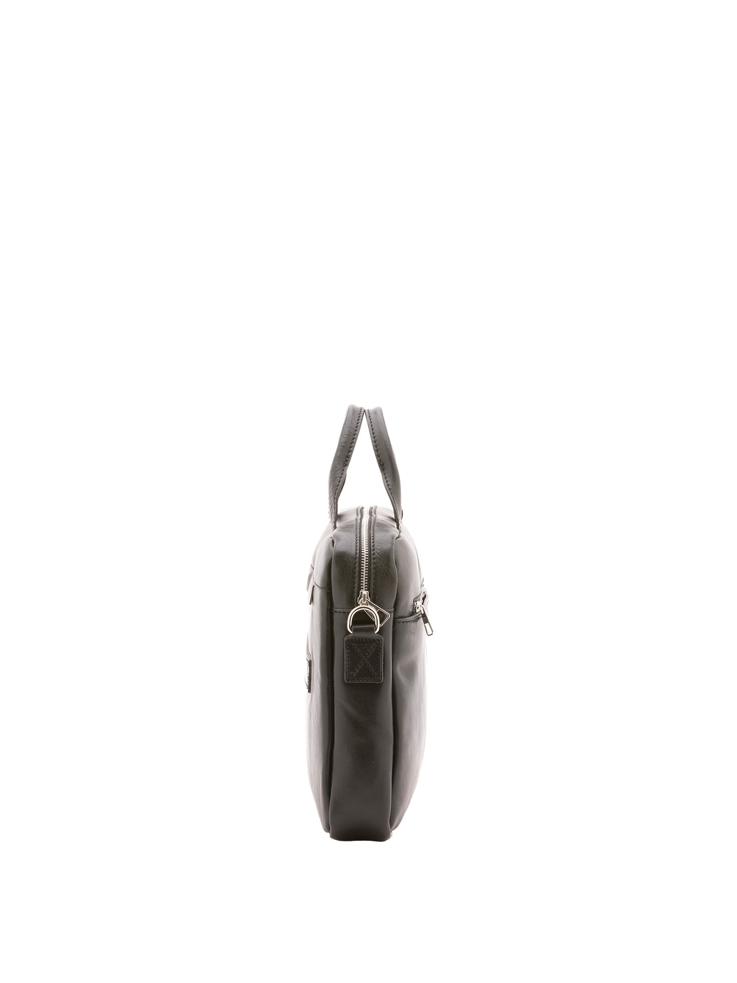 Borsa a mano unisex in vera pelle Made in Italy 4317-NERO Alessia Firenze