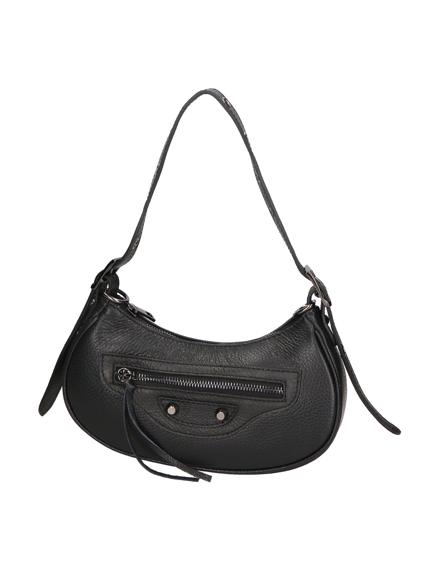 Galatea Borsa a spalla da donna Vera pelle 05708-D28 NERO BLACK Chiara Ferretti