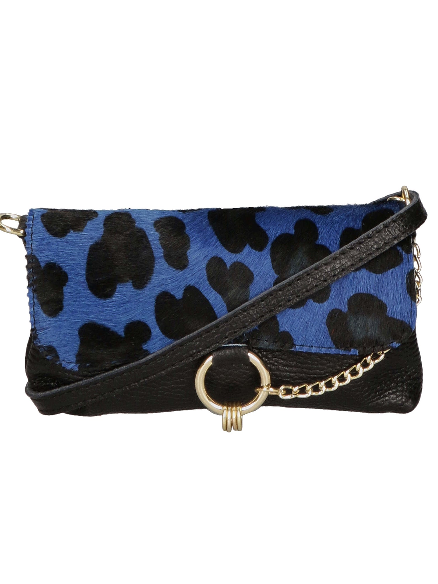 Alda Damen-Clutch aus echtem Leder, hergestellt in Italien, 10 x 18 x 5 cm