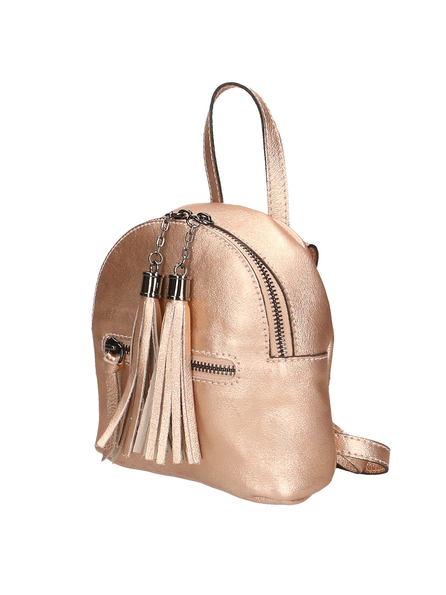 Morgana Damenrucksack aus echtem Leder, hergestellt in Italien, 16 x 17 x 5 cm
