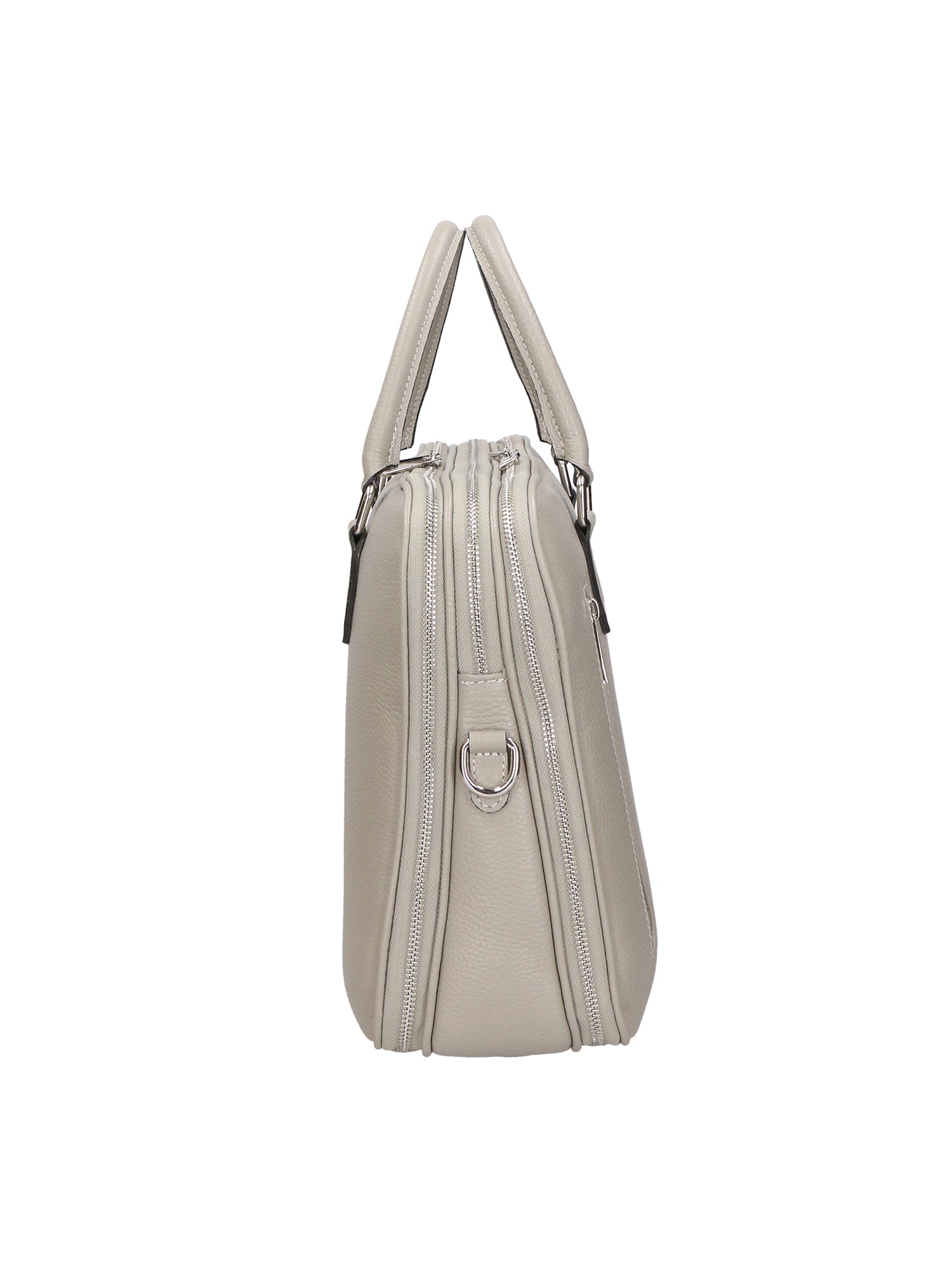 Grazia Borsa a spalla da donna Vera pelle 05930-D286 CEMENTO Chiara Ferretti