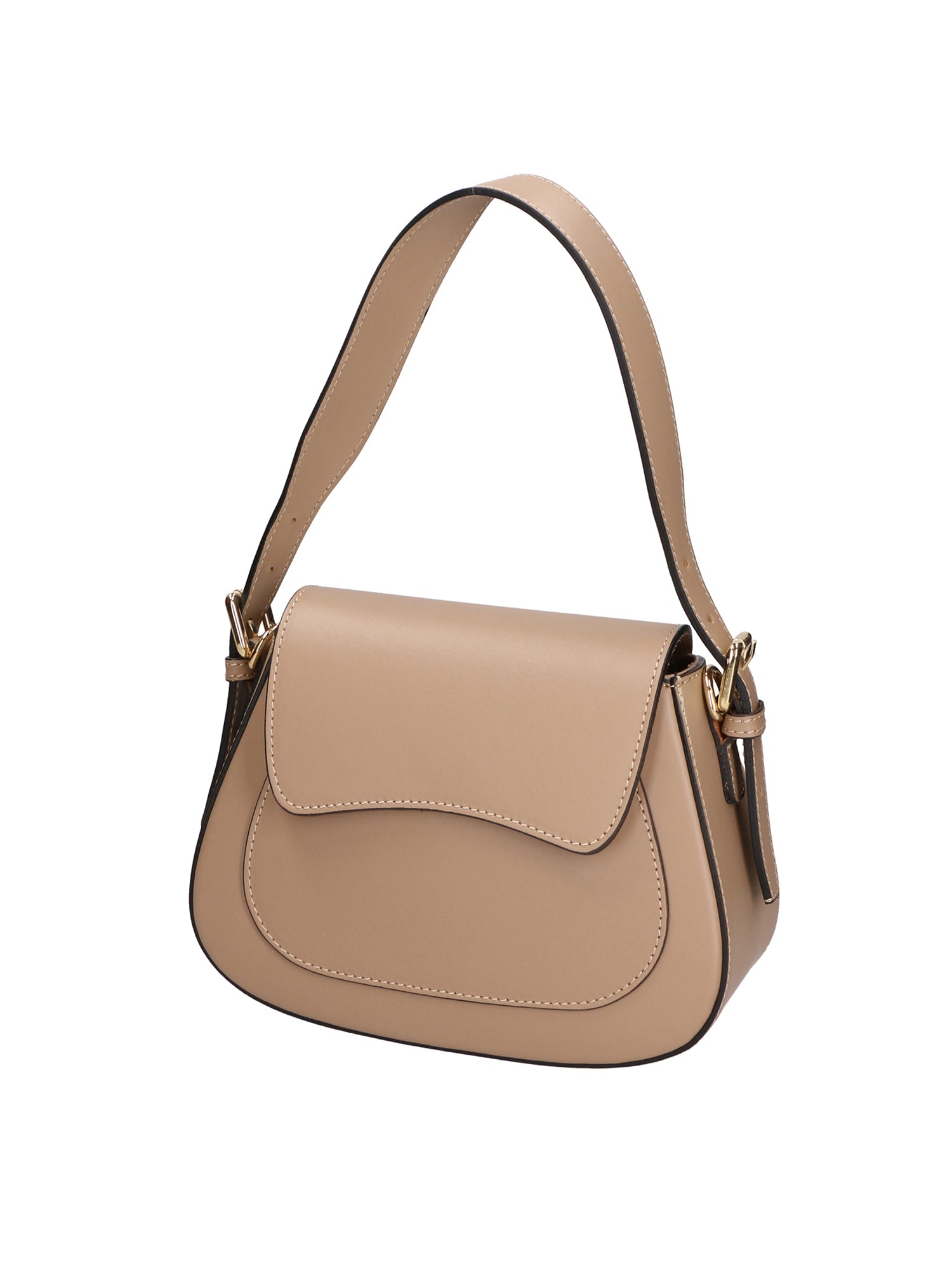 Giulia Borsa a spalla da donna Vera pelle 05958-L110 TAUPE CHIARO Chiara Ferretti