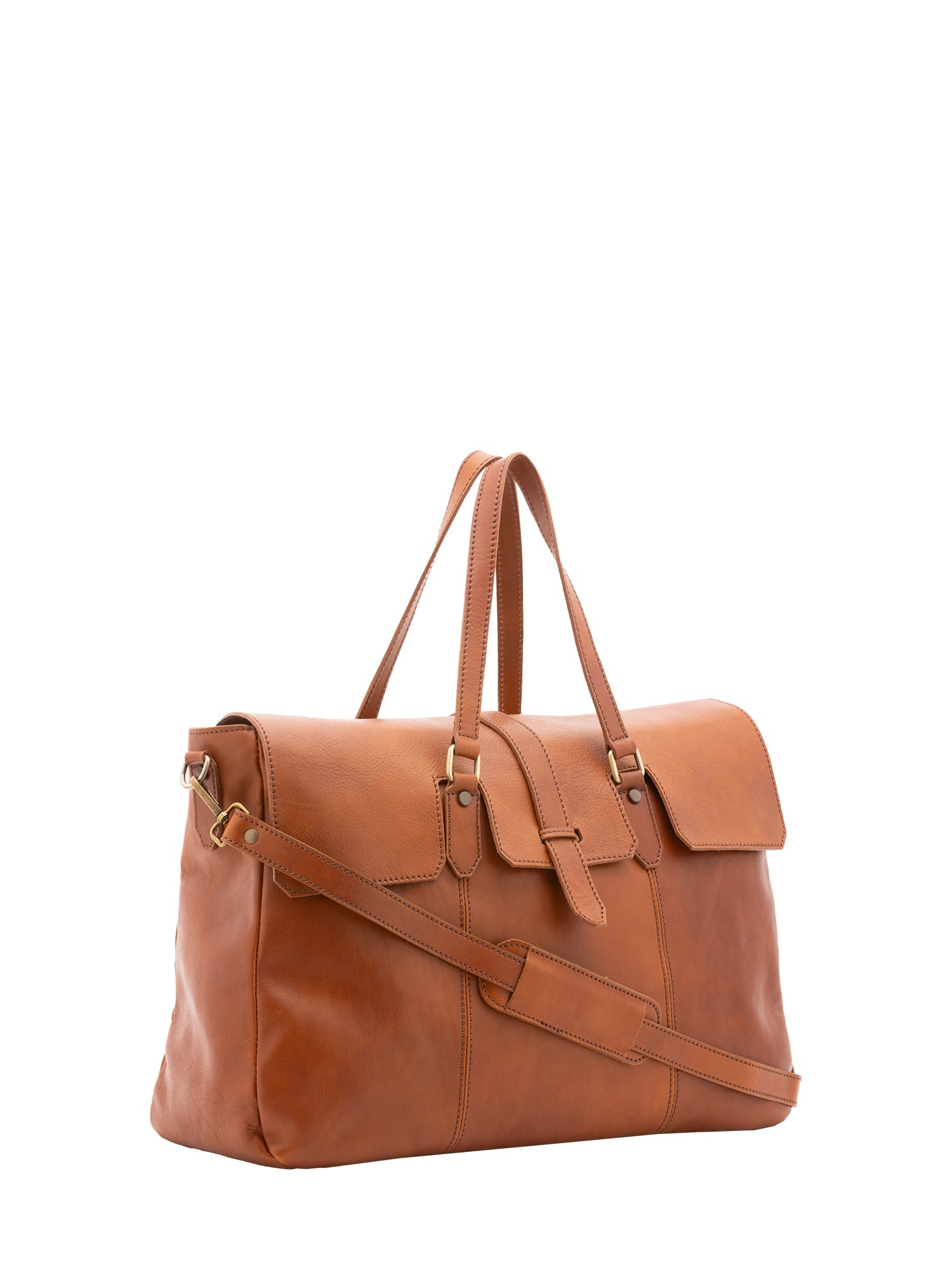Borsa da viaggio unisex in vera pelle 100% cotone 4066-MIELE Alessia Firenze