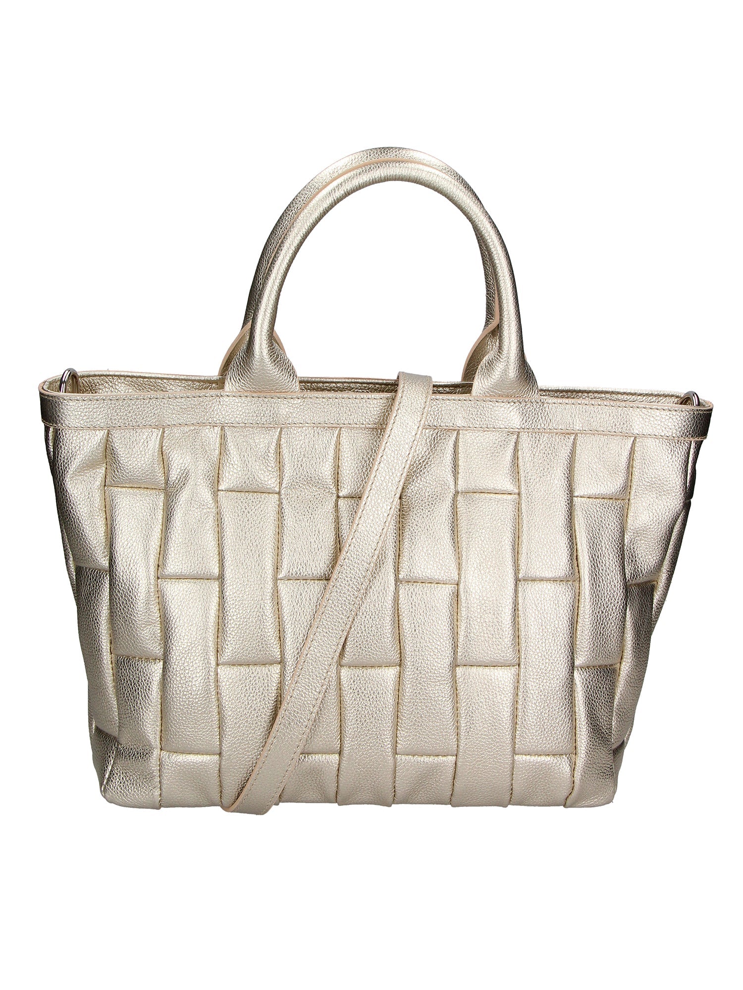Ofelia Borsa a mano da donna Vera pelle SANEM 84-PLATINO Chiara Ferretti