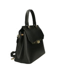 Borsa a mano da donna 100% vera pelle 7708-P218 NERO Chiara Ferretti