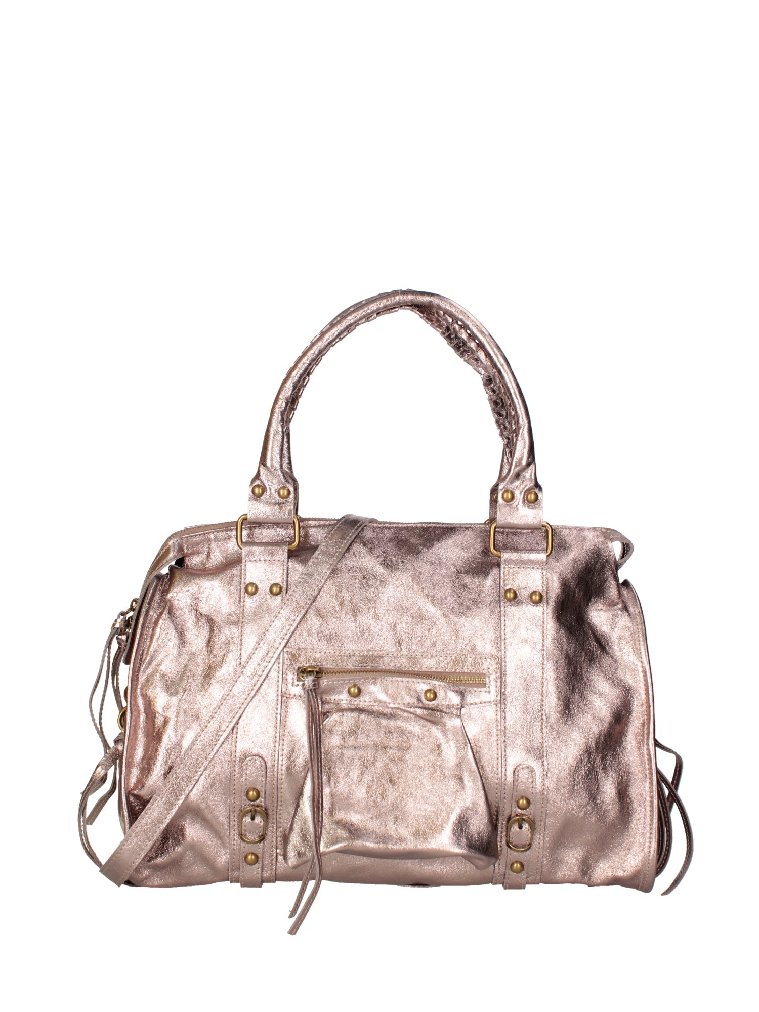 Novara Borsa a spalla da donna Vera pelle 06090 LM-L005 BRONZO Chiara Ferretti