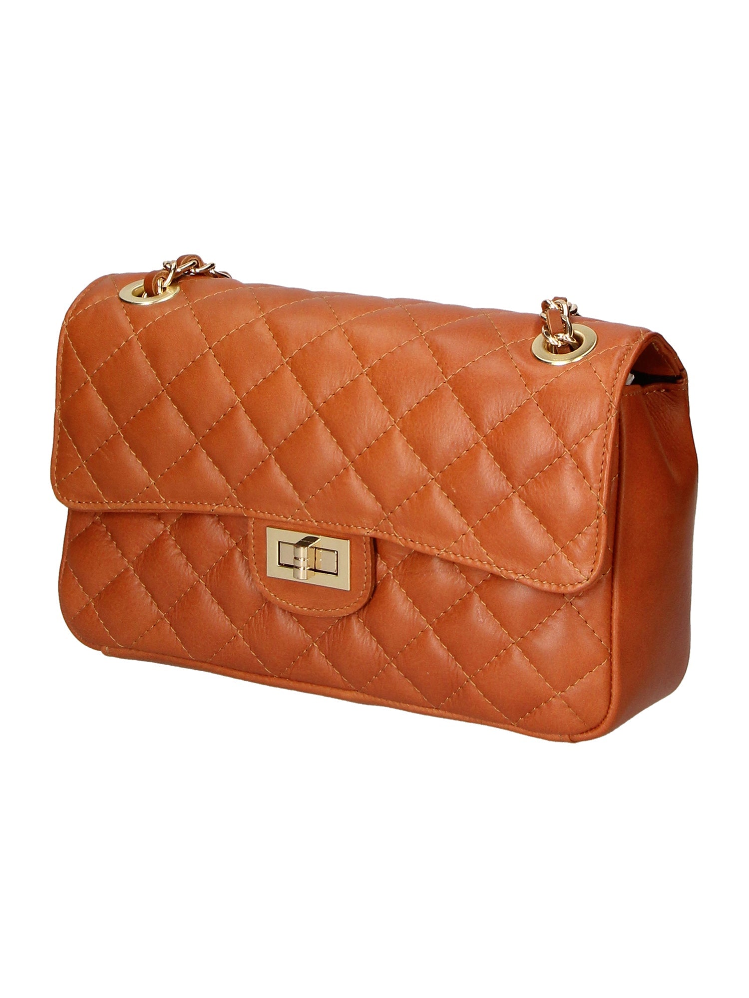 Clizia Borsa a spalla da donna Vera pelle 6078-S17 CUOIO SCURO Chiara Ferretti