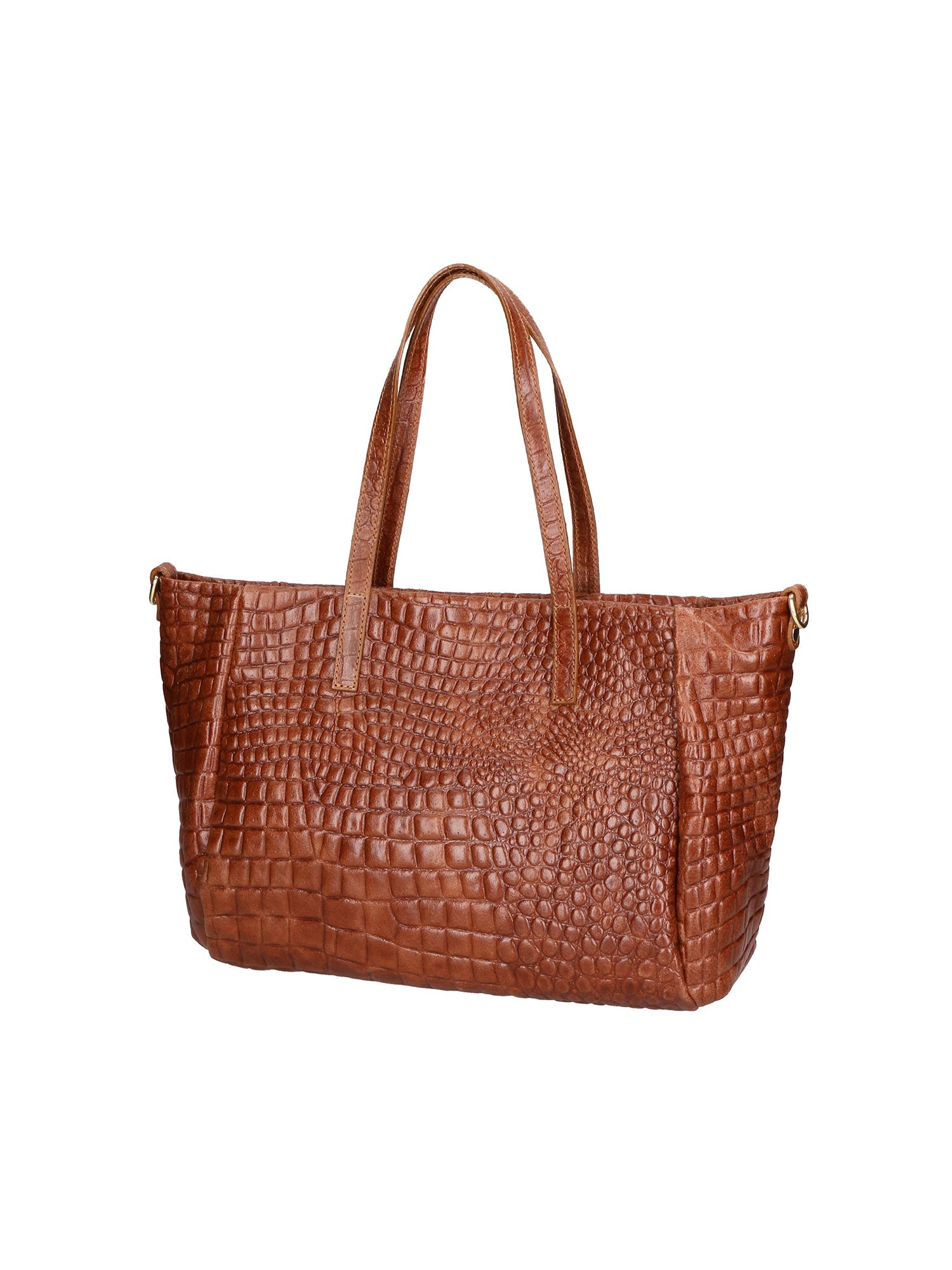 Lorella Borsa a spalla da donna Vera pelle croco 06499-040 MARMO SCURO Chiara Ferretti