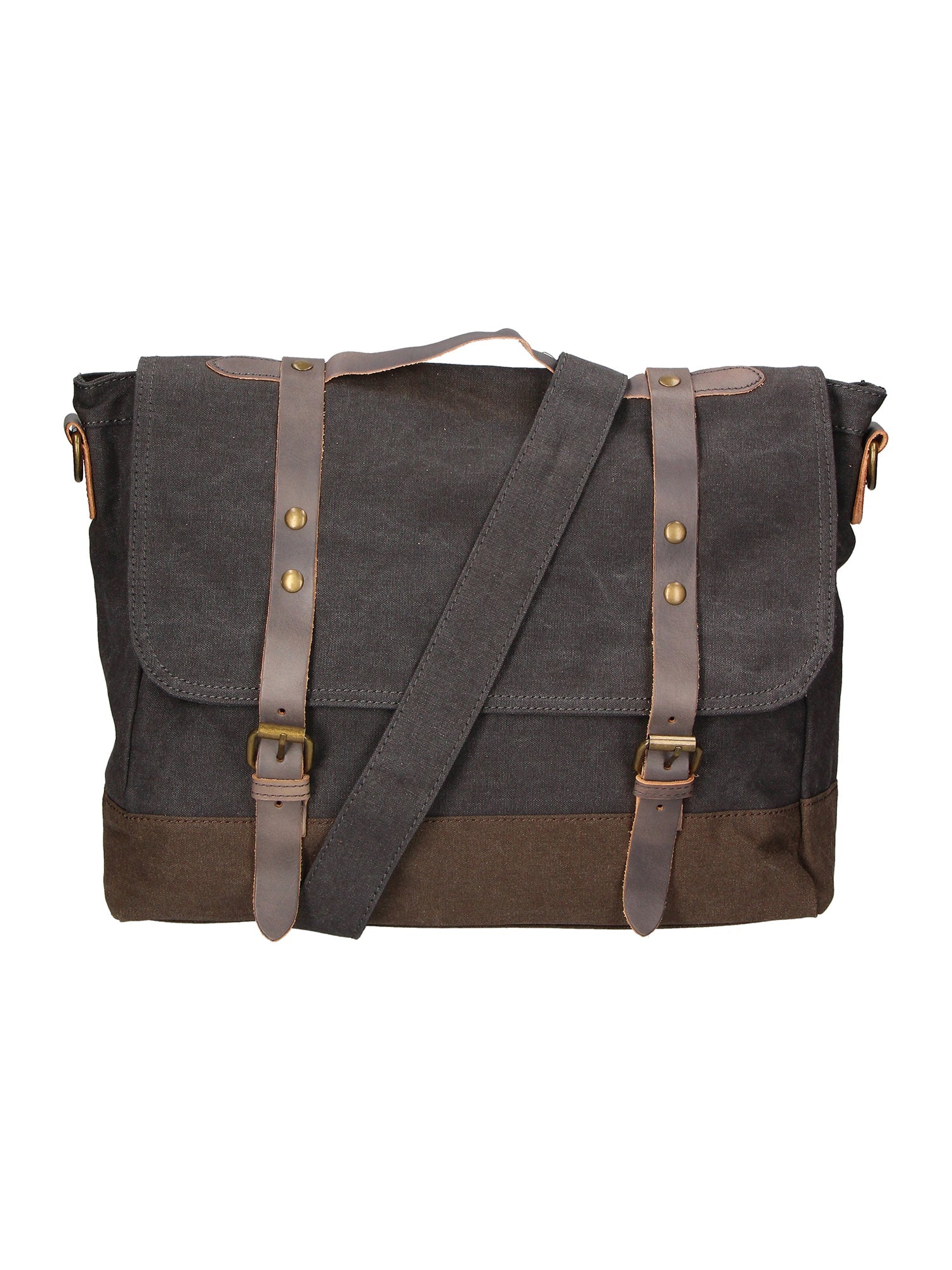 Minerva Borsa a mano unisex Canvas e pelle ZG3011-NERO BLACK Chiara Ferretti